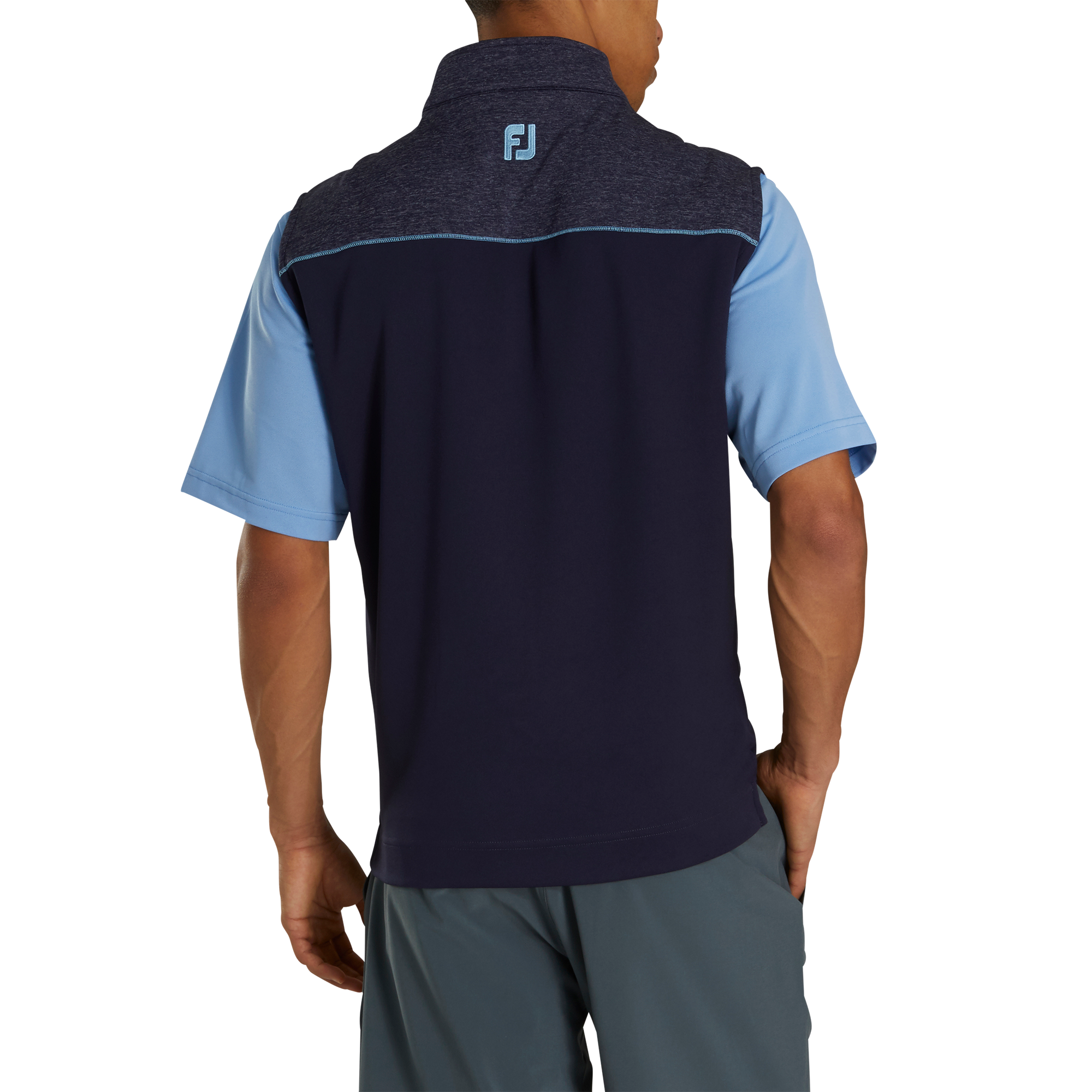 Half-Zip Heather Blocked Vest