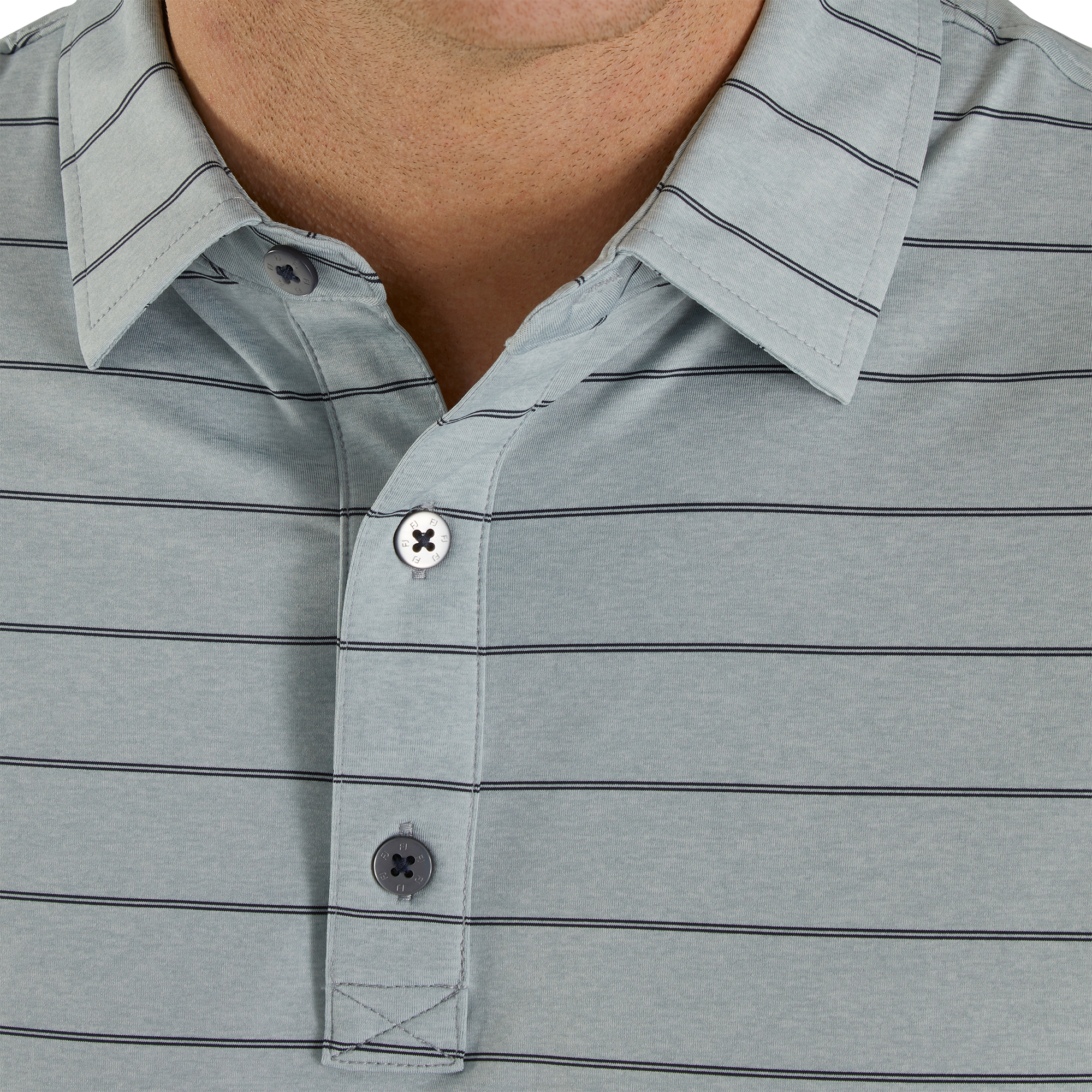 Lisle Double Pin Stripe Self Collar