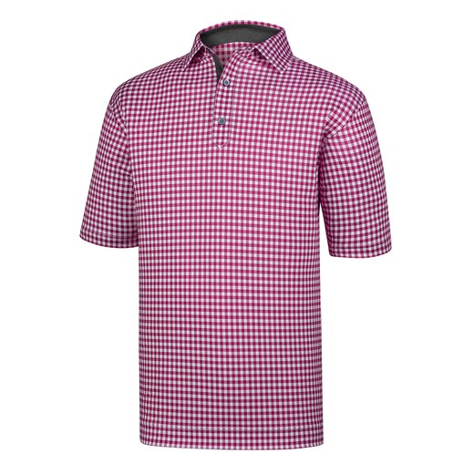 Stretch Lisle Gingham Print Self Collar-Previous Season Style