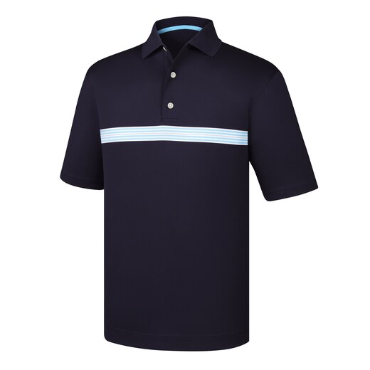 Lisle Multi Stripe Chestband Knit Collar
