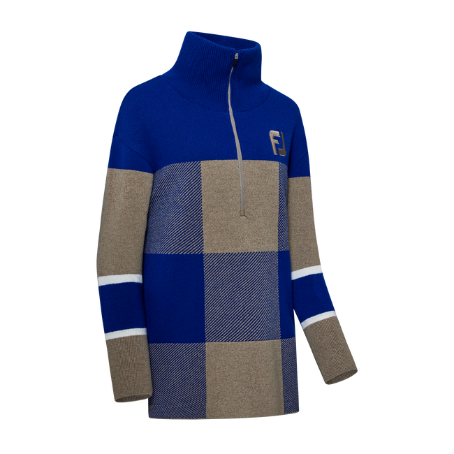 1/2 ZIP LONG KNIT WMN