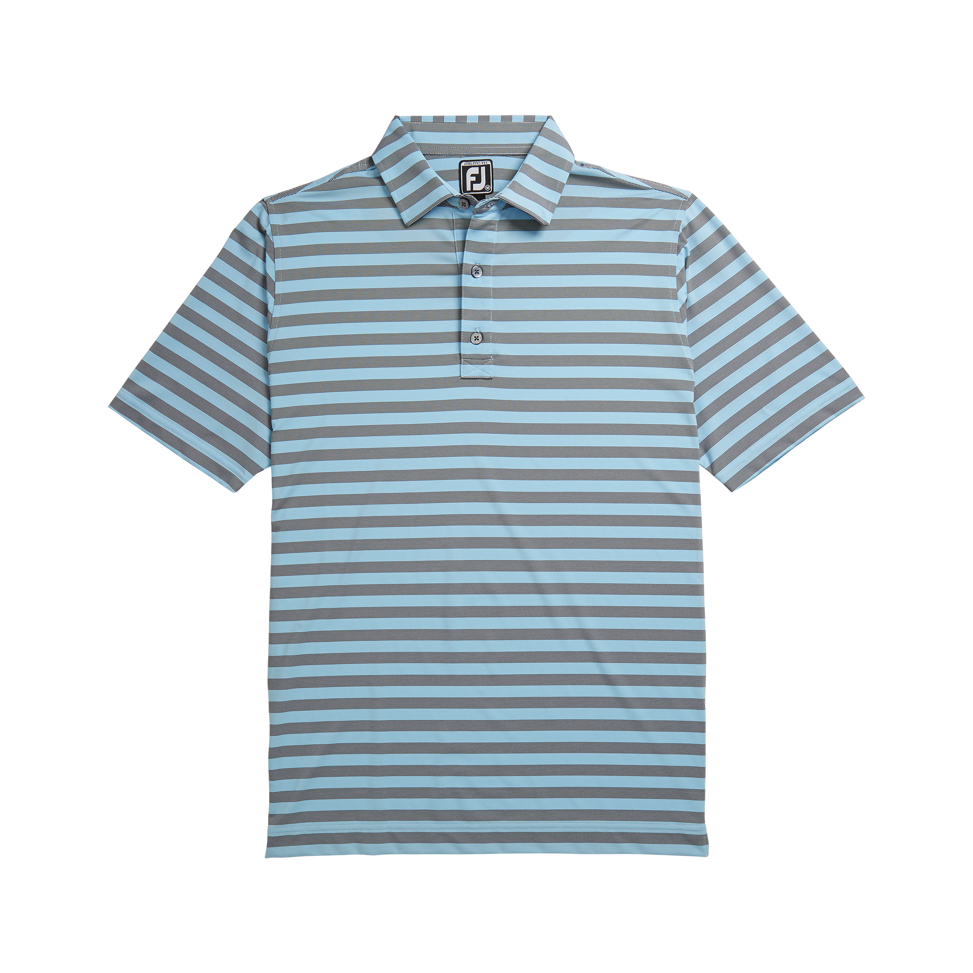 Athletic Fit End On End Multi Stripe Self Collar