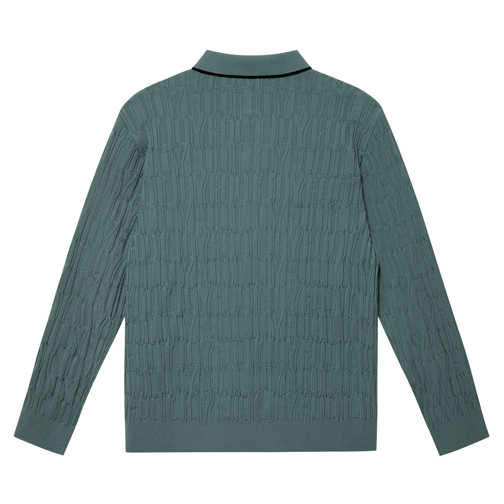 자가드 니트 폴로 스웨터