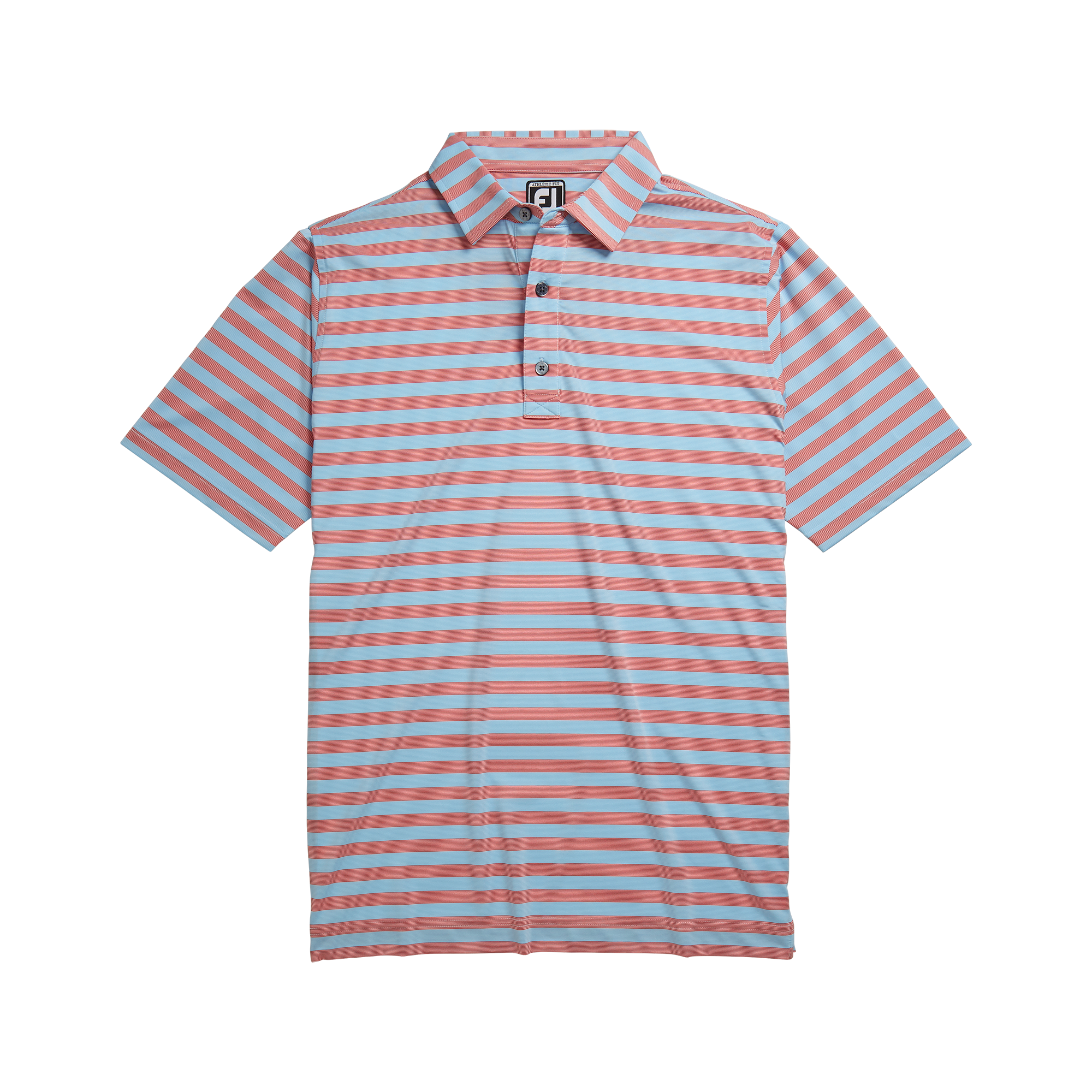 Athletic Fit End On End Multi Stripe Self Collar