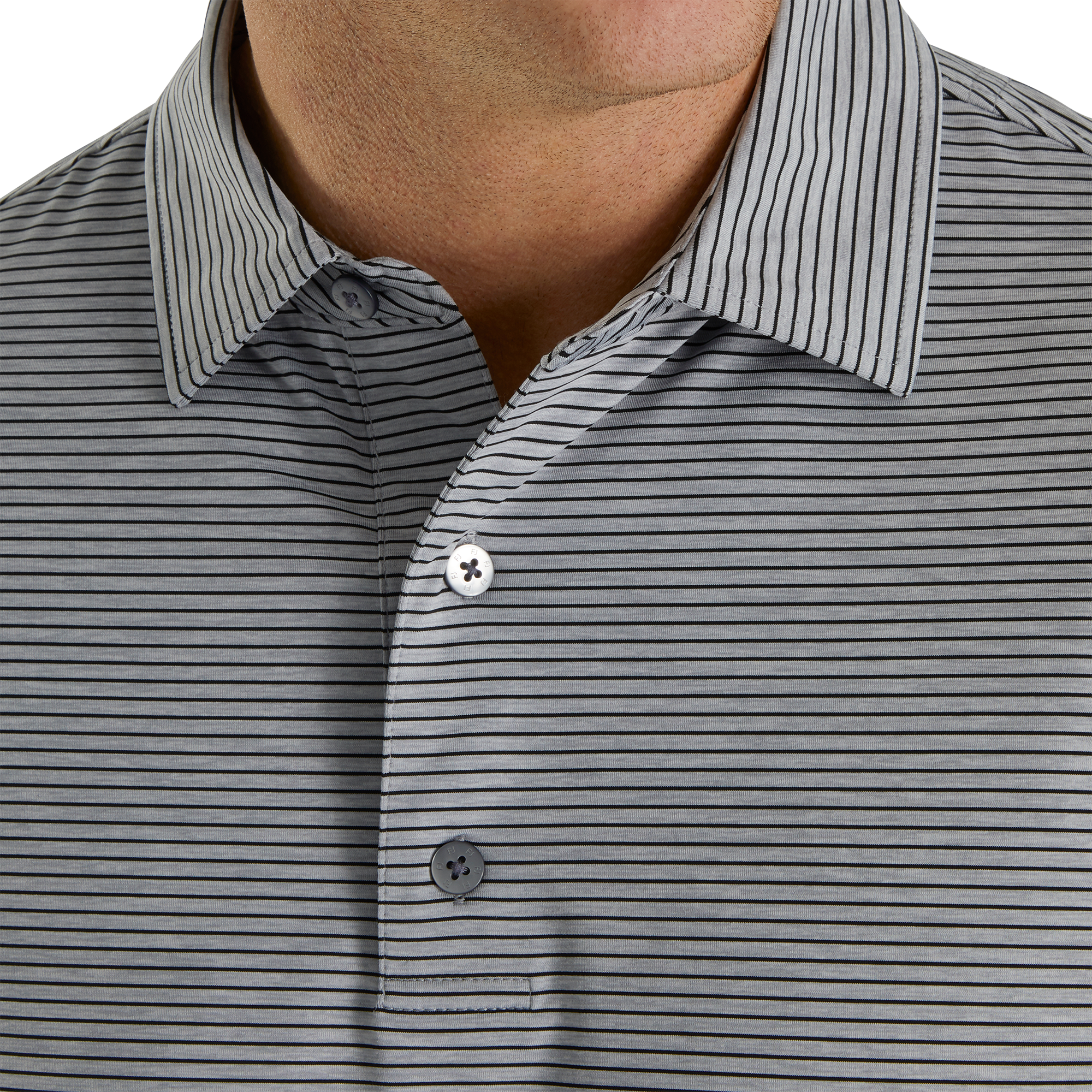 Heather Pinstripe Lisle Self Collar