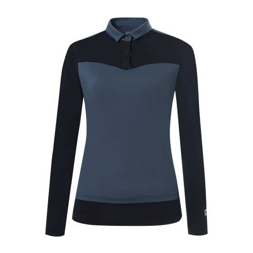 Layered Long Sleeve Polo Shirt Women