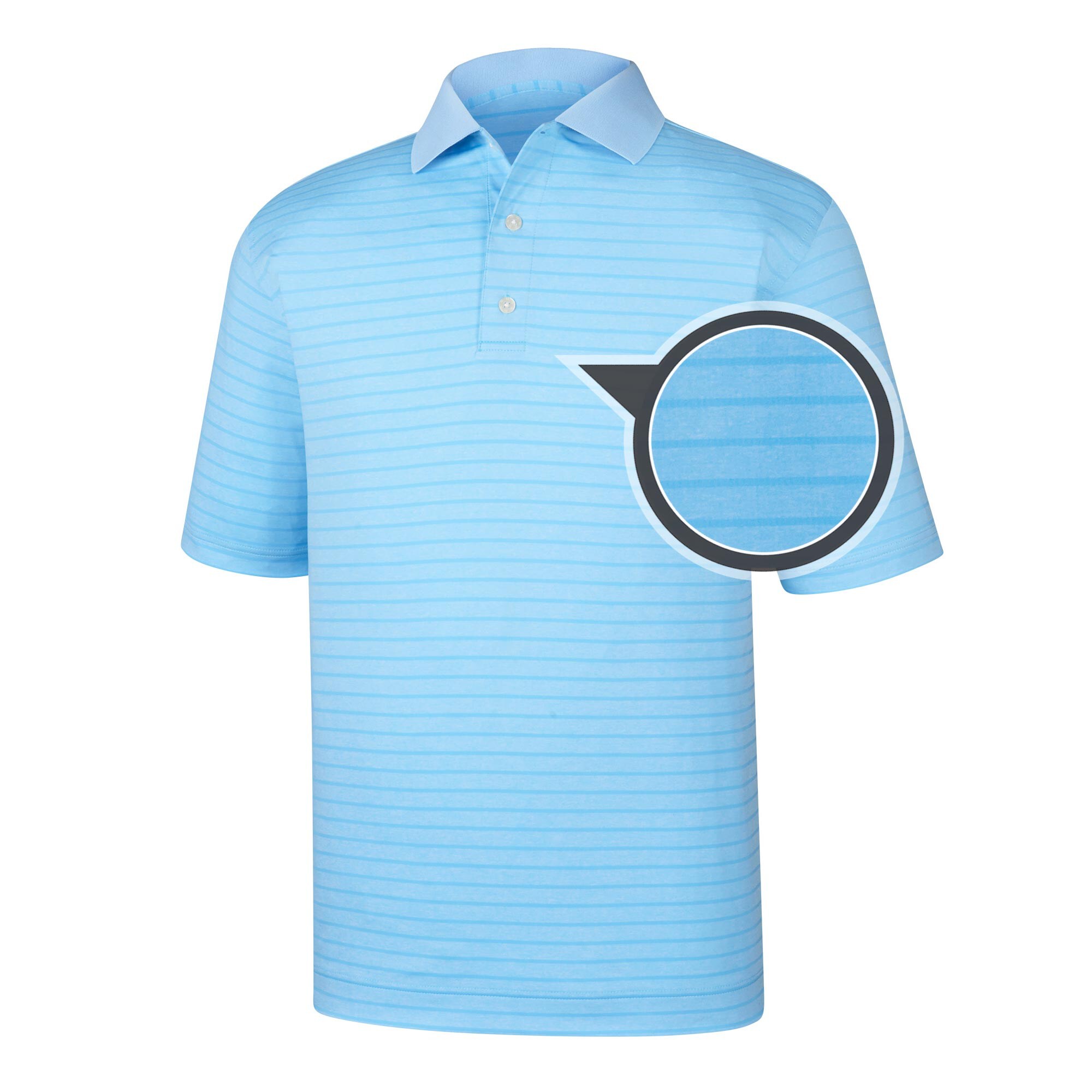 Tonal Heather Lisle Stripe Knit Collar