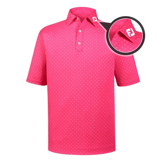 Diamond Print Lisle Self Collar - FJ Tour Logo