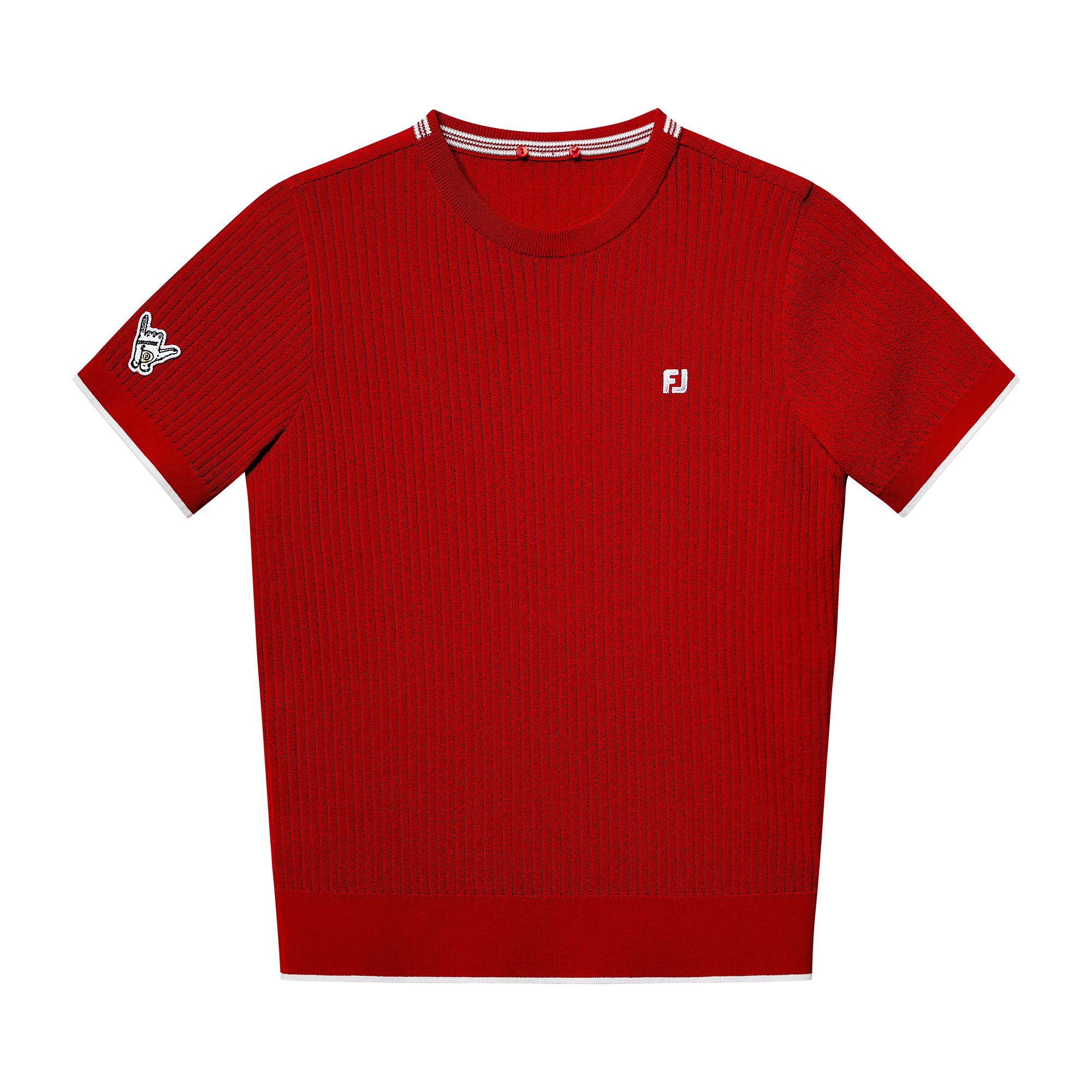 여성 펀 니트 폴로 셔츠