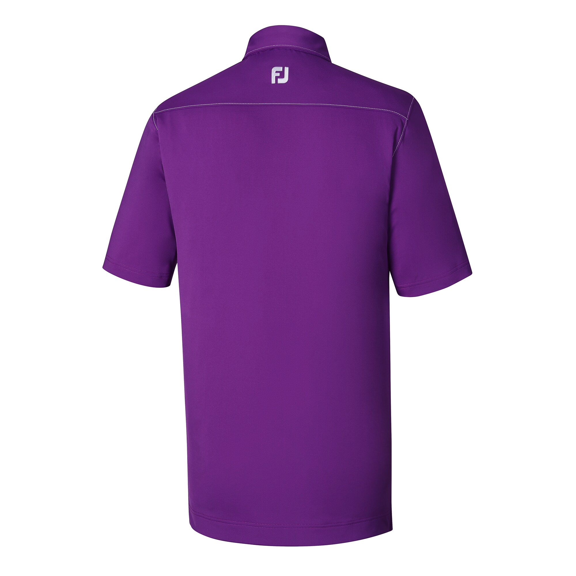 Athletic Fit Solid Lisle Contrast Stitch Self Collar-Previous Season Style