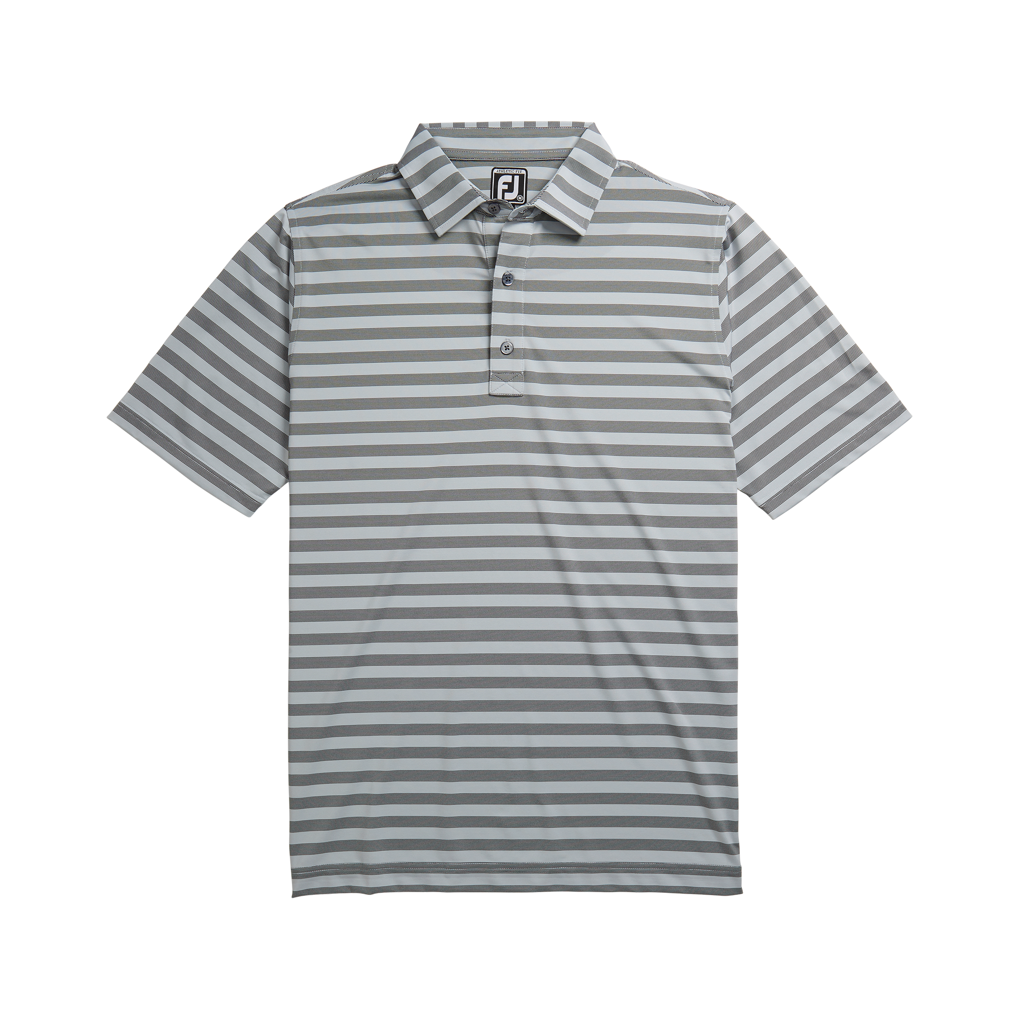 Athletic Fit End On End Multi Stripe Self Collar