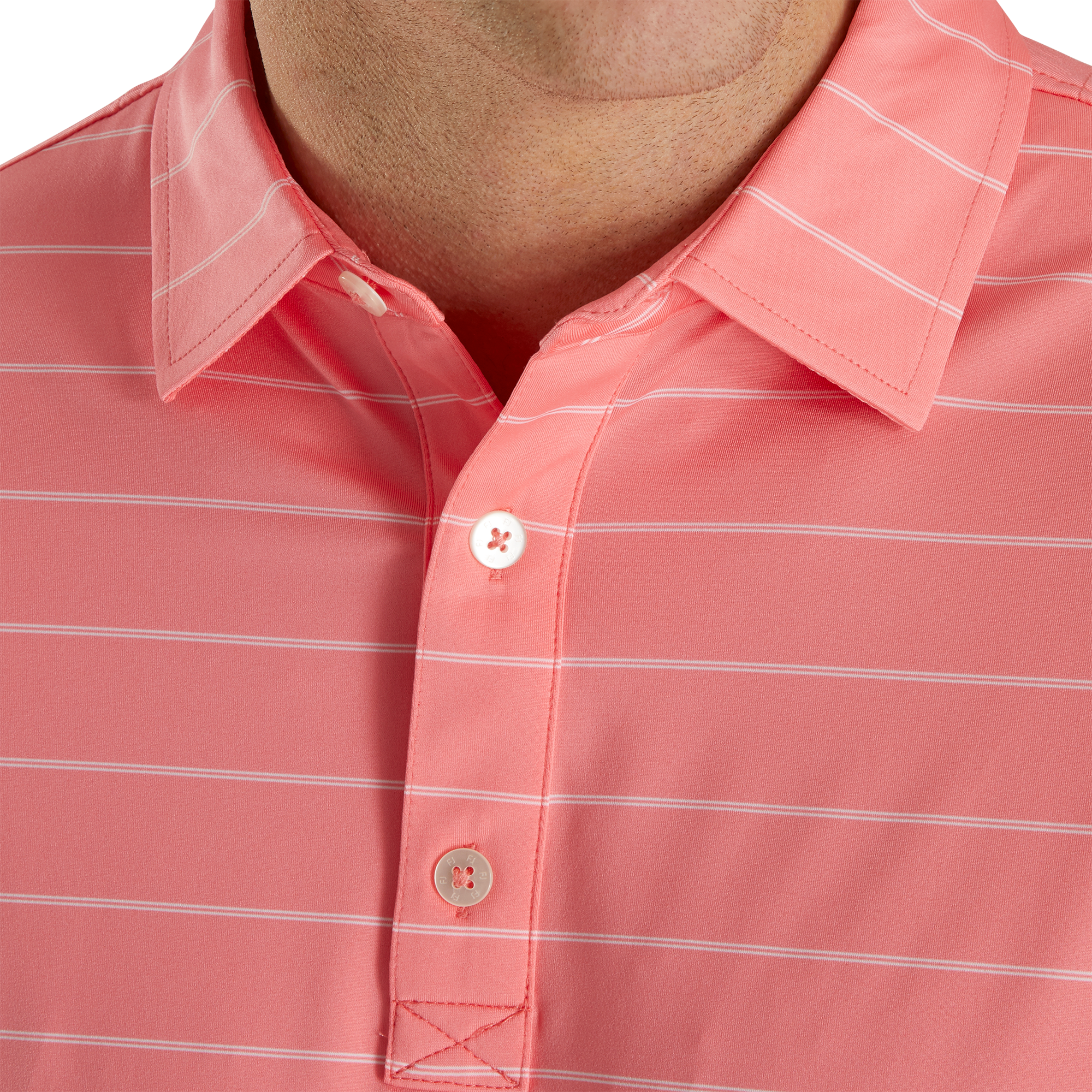 Lisle Double Pin Stripe Self Collar