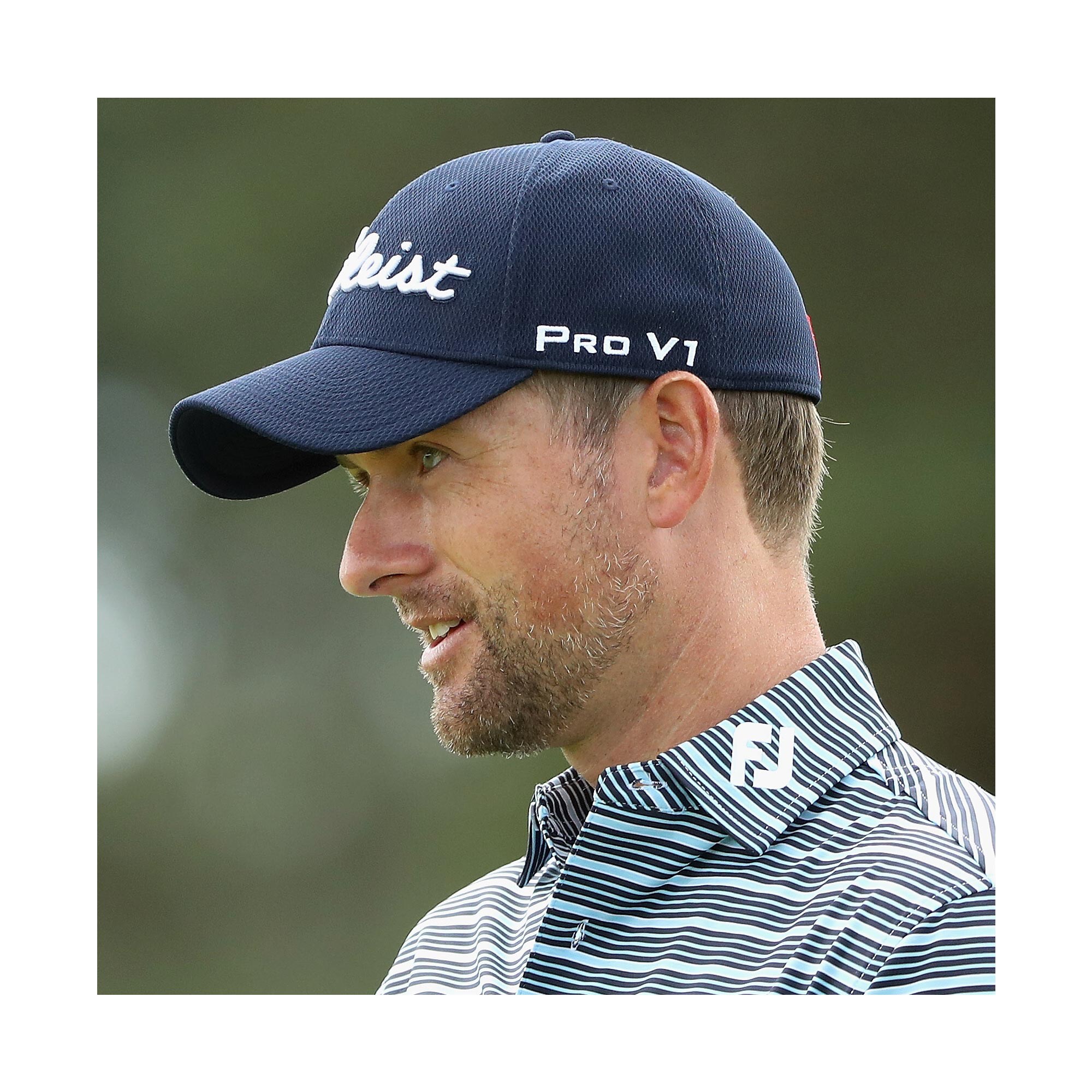 Lisle Space Dye Stripe Self Collar - FJ Tour Logo