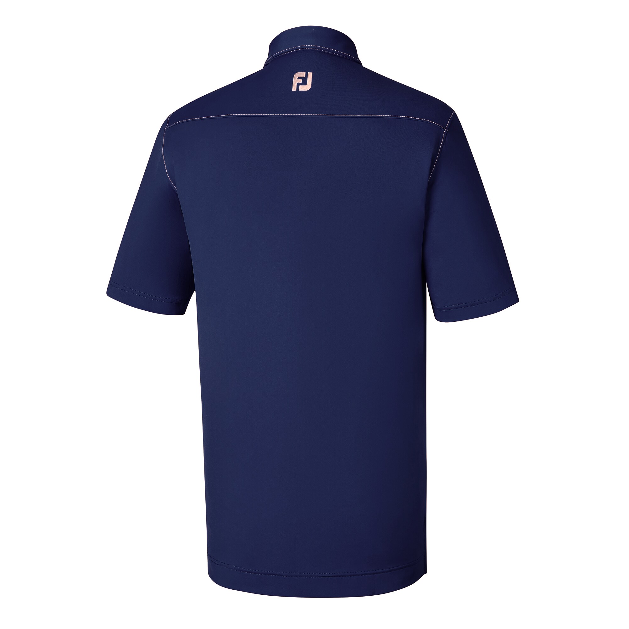 Athletic Fit Solid Lisle Contrast Stitch Self Collar-Previous Season Style