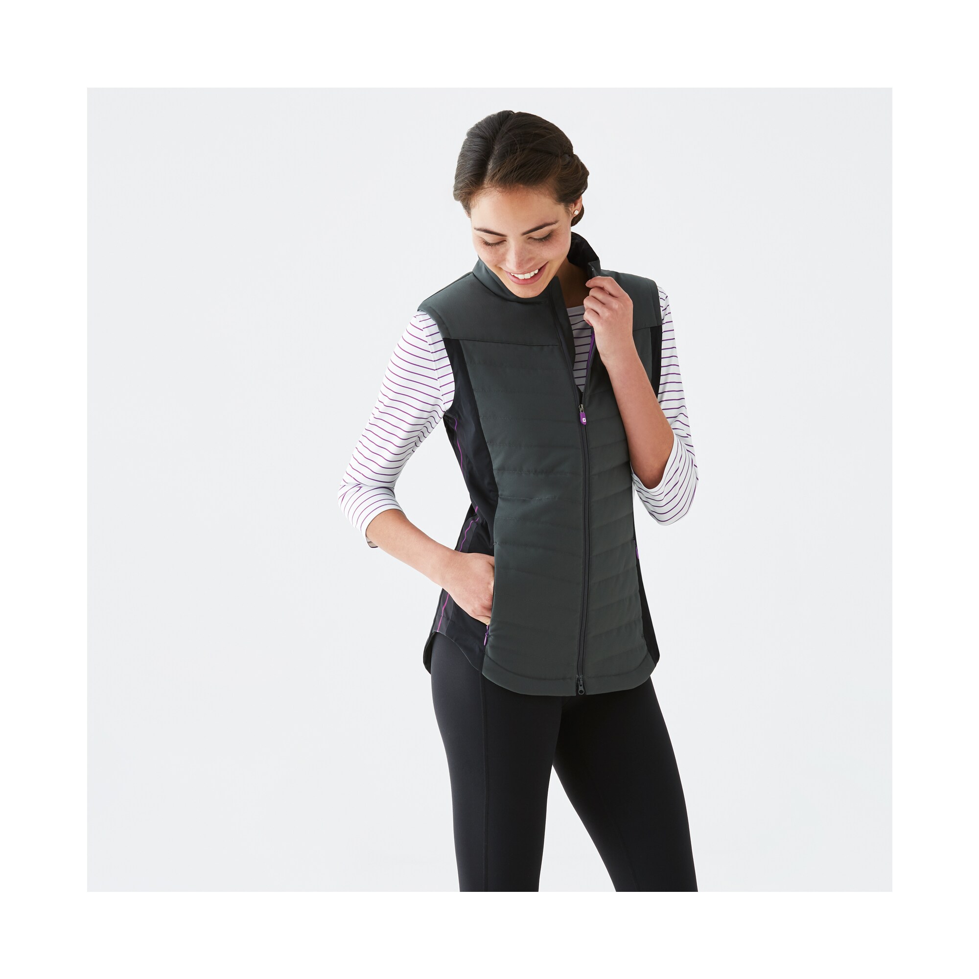 Full-Zip Quilted Vest Women