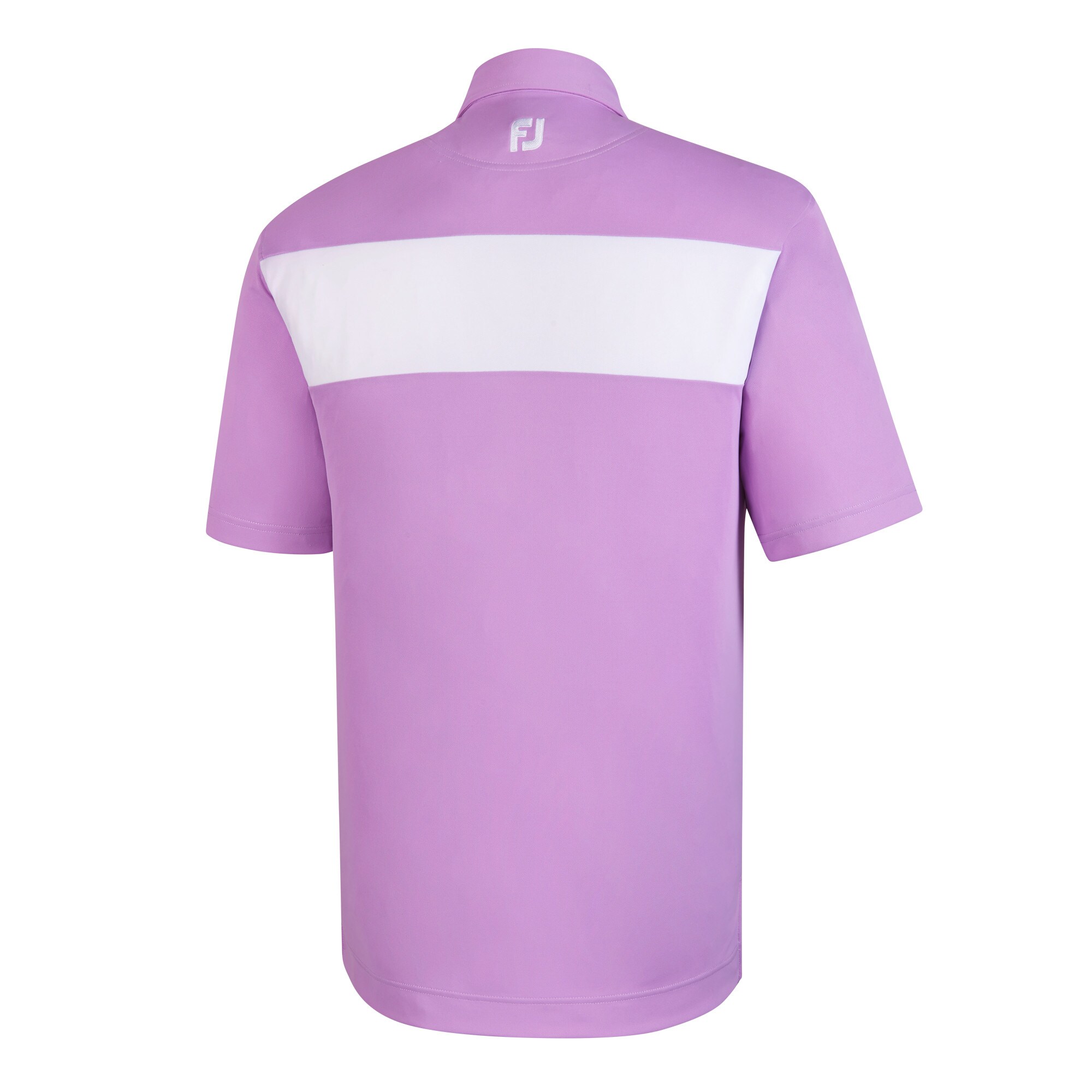Smooth Pique Pieced Stripe Self Collar