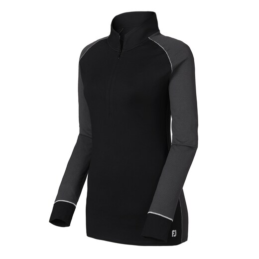 Jacquard Dot Half-Zip Women-Previous Season Style