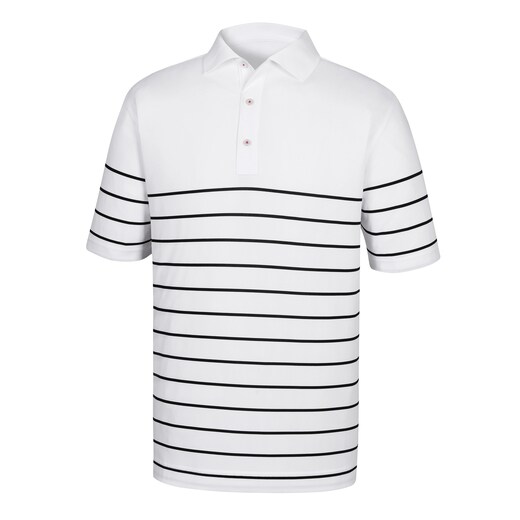 Stretch Pique Engineered Stripe Knit Collar-Previous Season Style