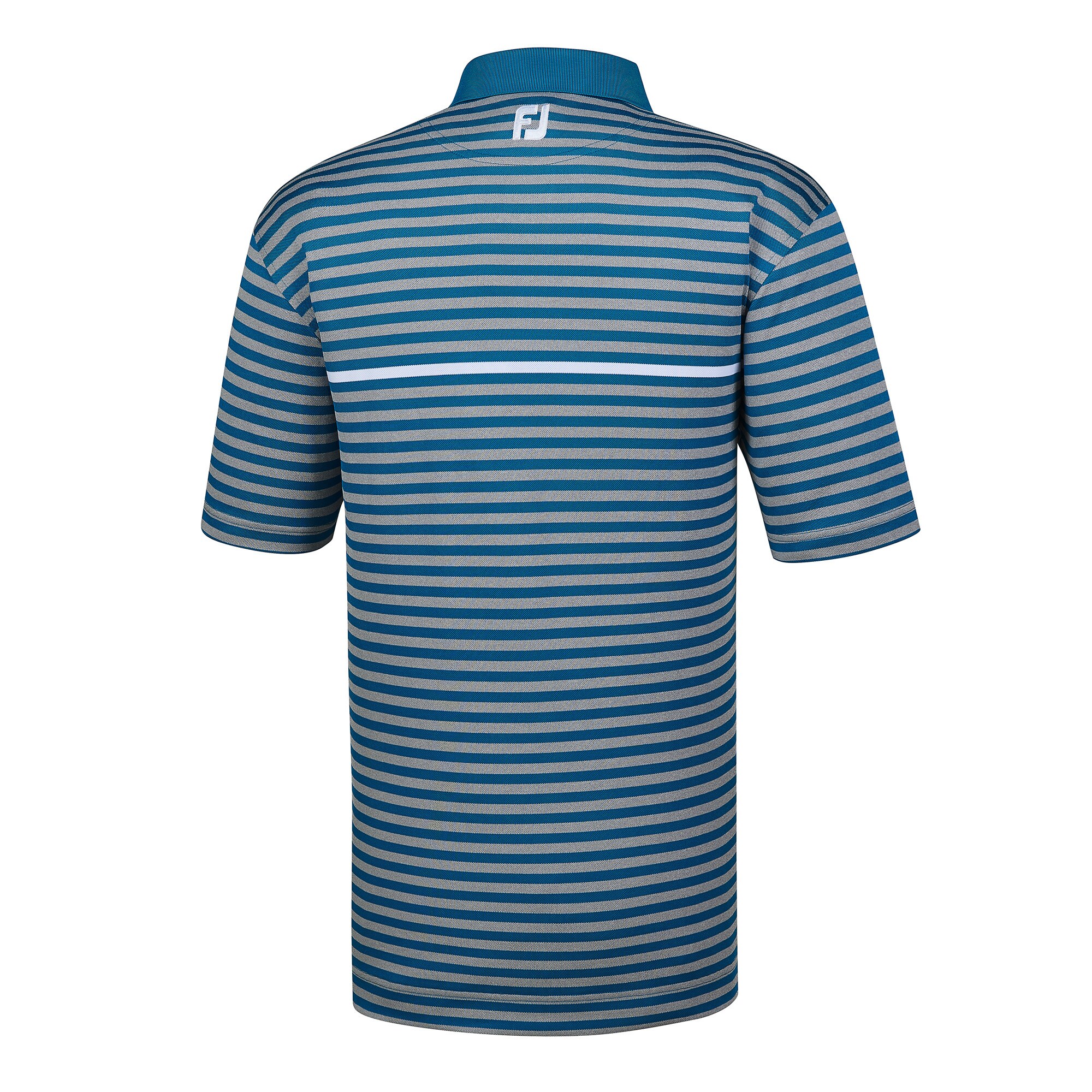 Stretch Pique Stripe Knit Collar