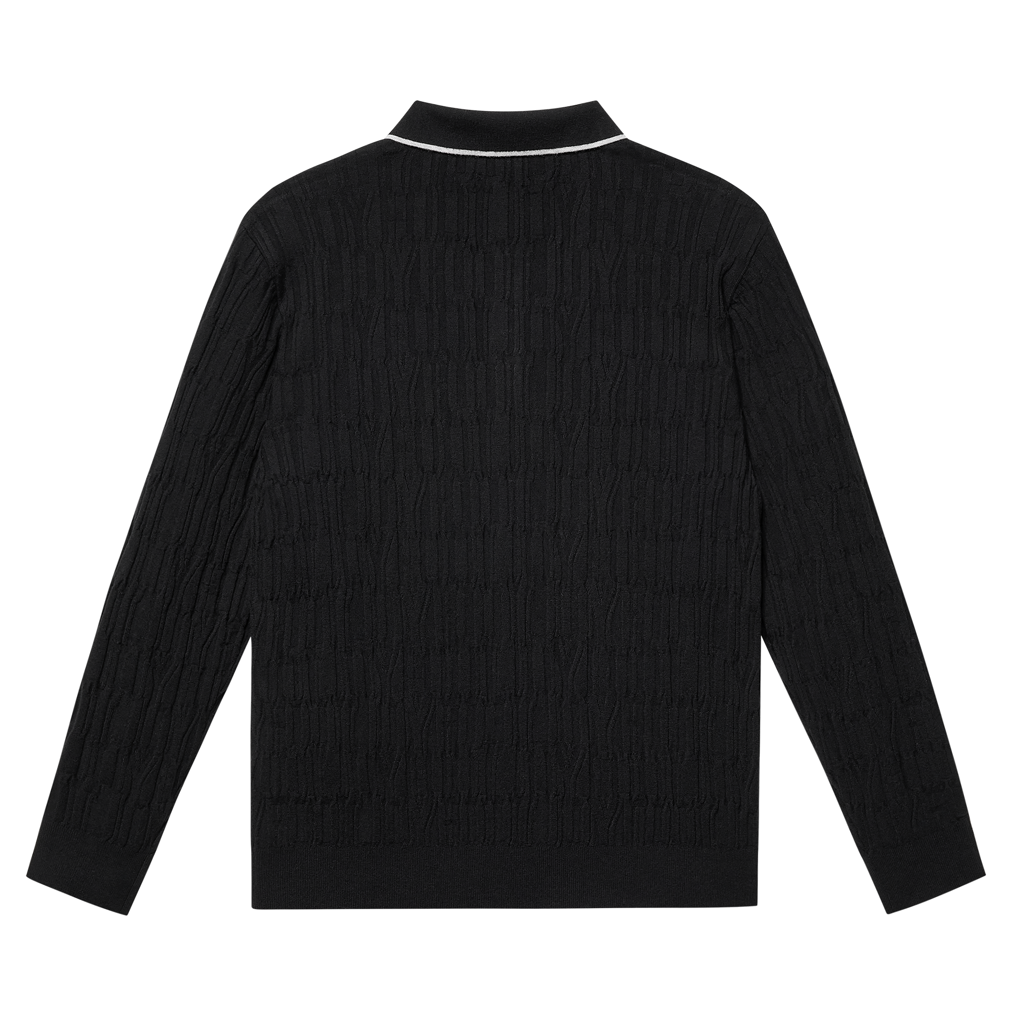 자가드 니트 폴로 스웨터