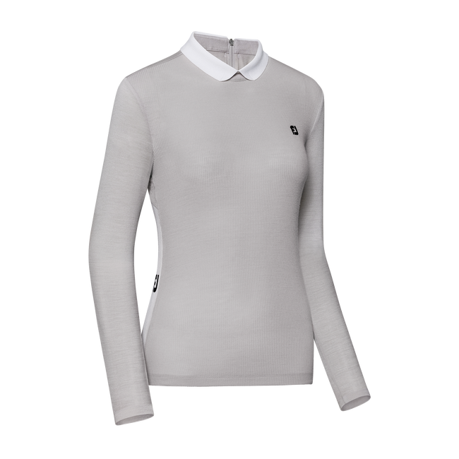 BACK ZIP POLO SHIRT WMN