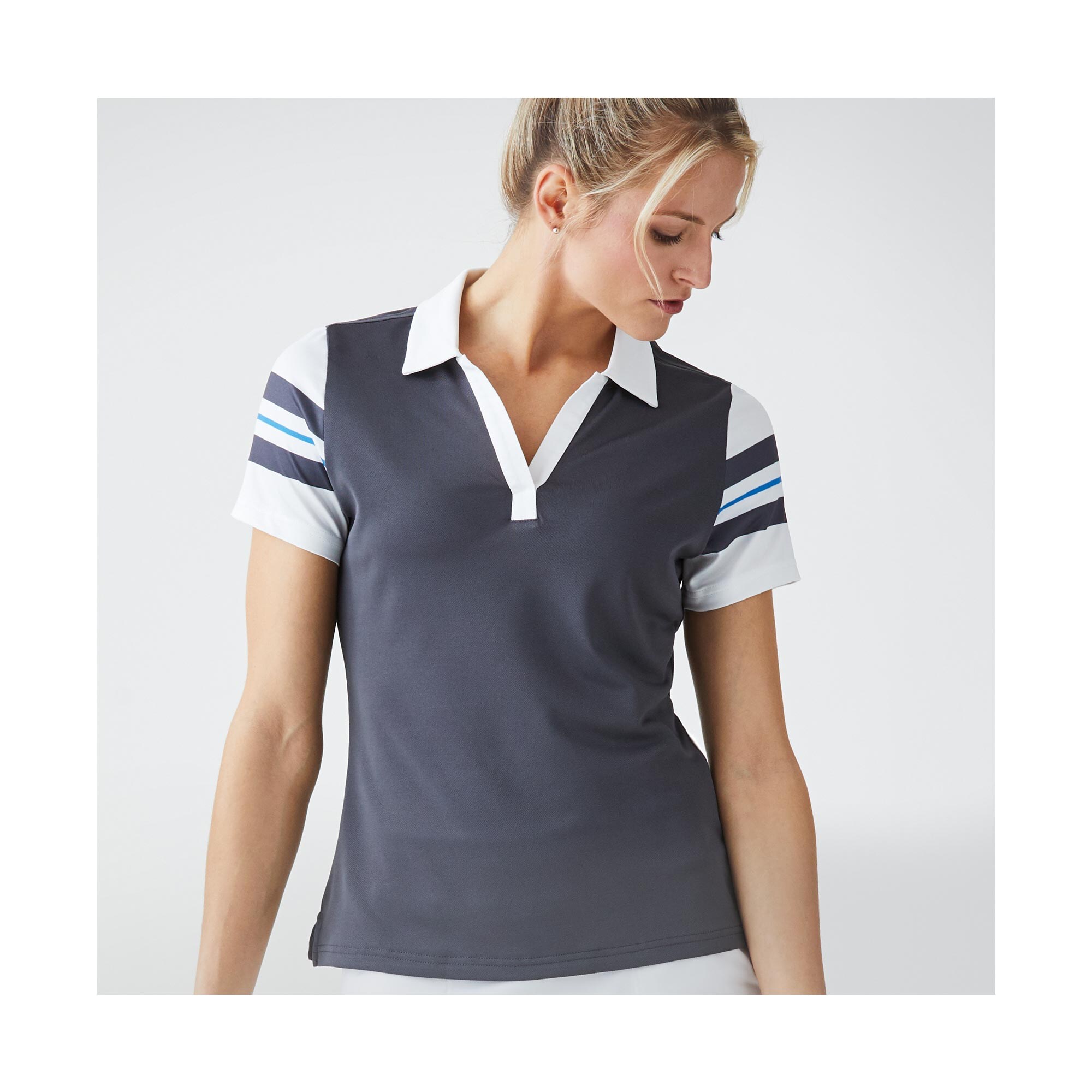 Baby Pique Sleeve Stripe Shirt Women