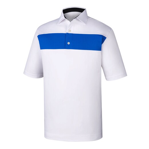 Smooth Pique Pieced Stripe Self Collar