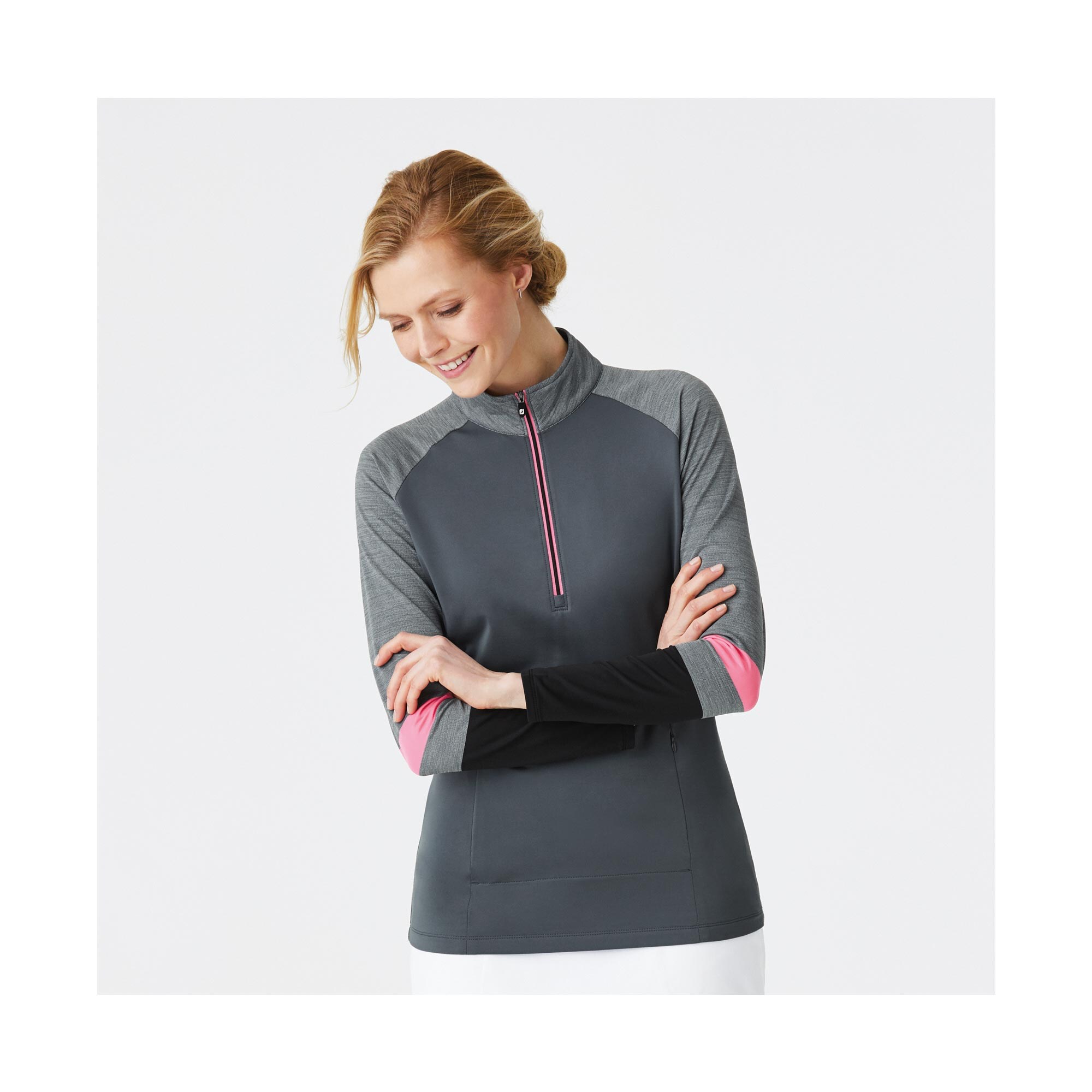 Half-Zip Stripe Engineered Sleeves  Women
