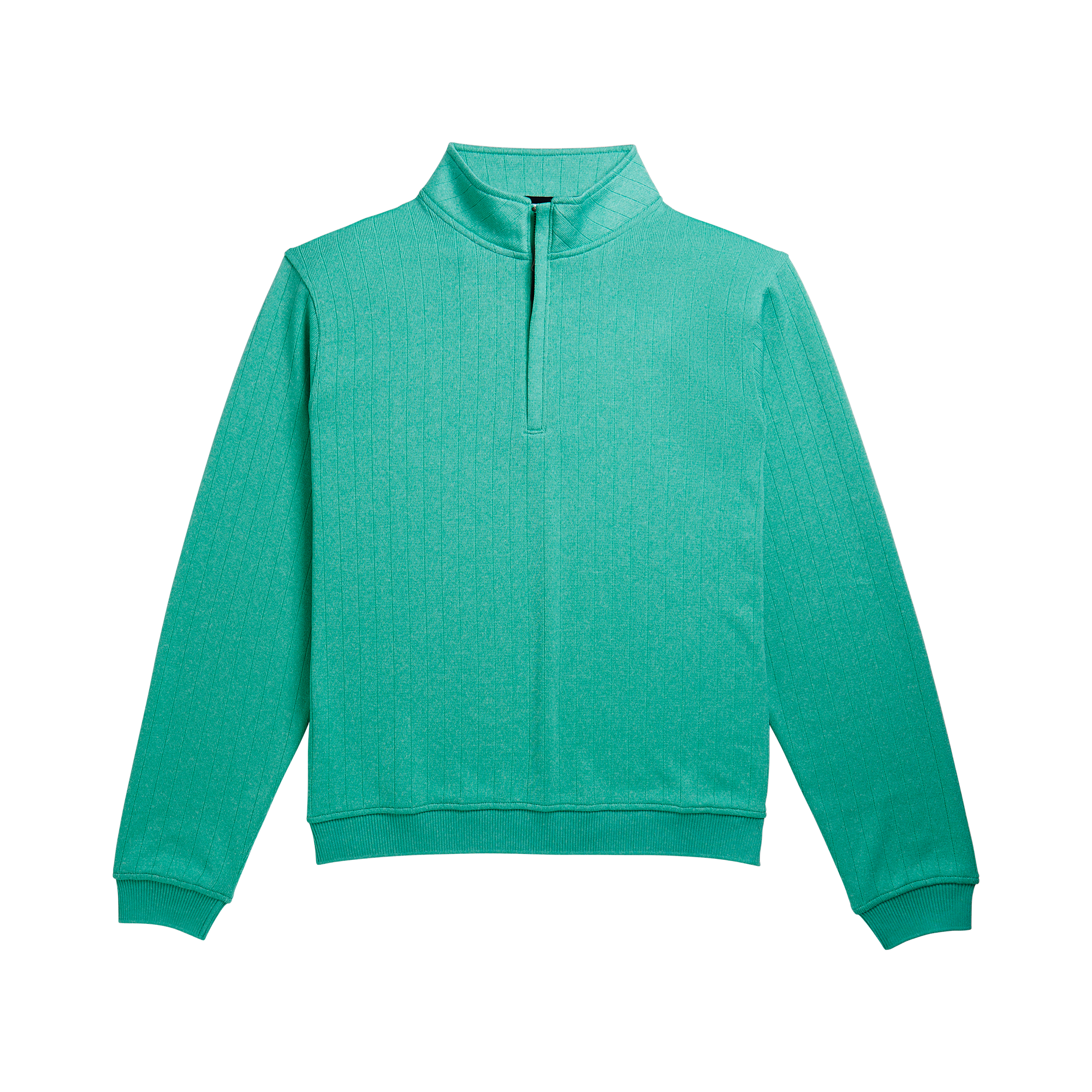 Drop Needle Half-Zip Gathered Waist