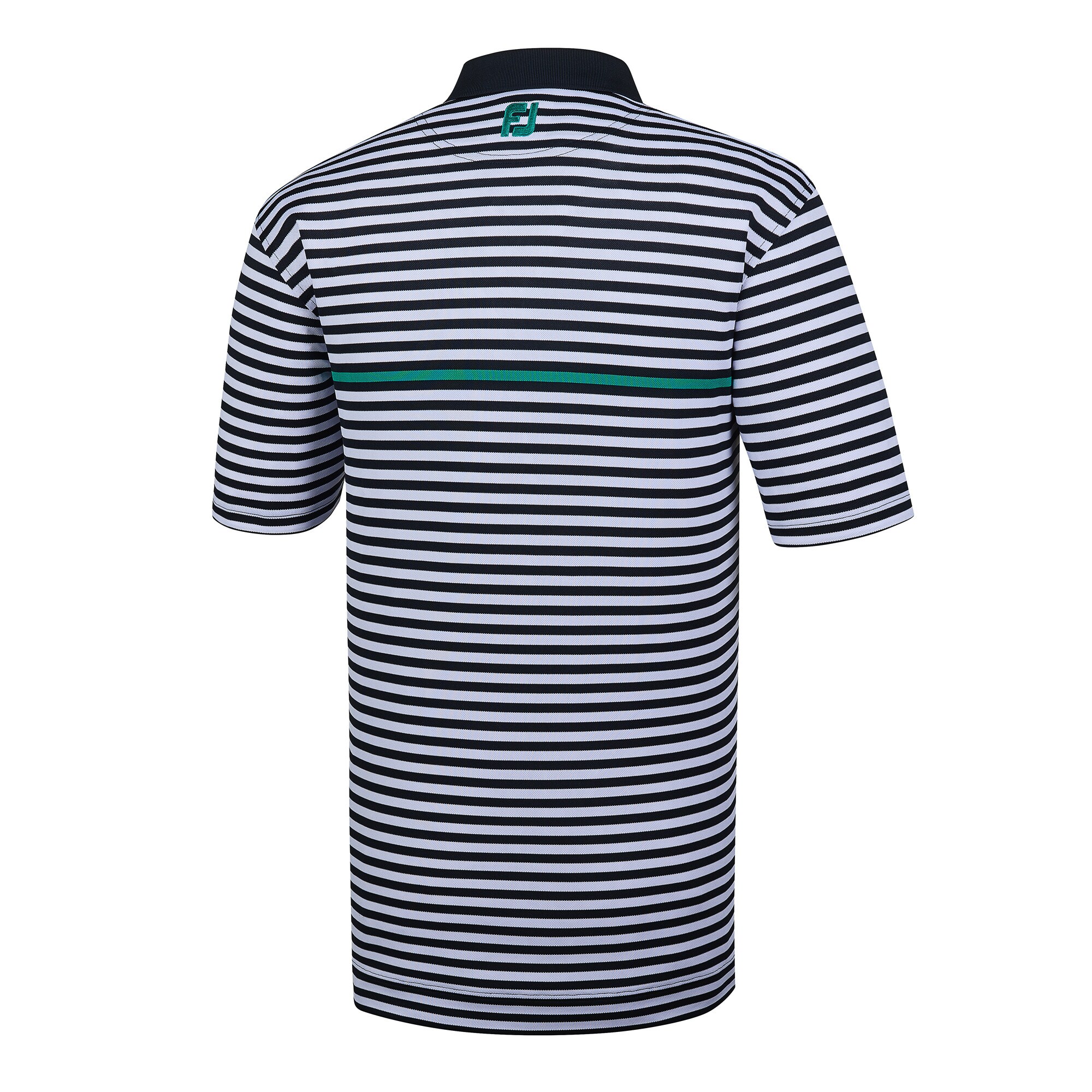 Stretch Pique Stripe Knit Collar