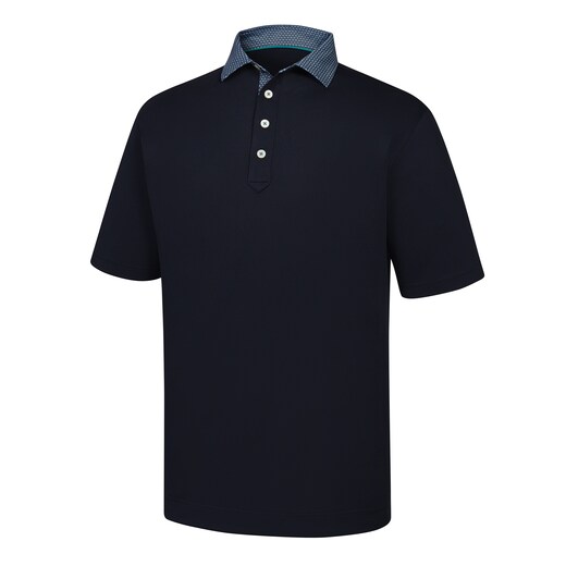 Stretch Pique Solid Printed Self Collar-Previous Season Style