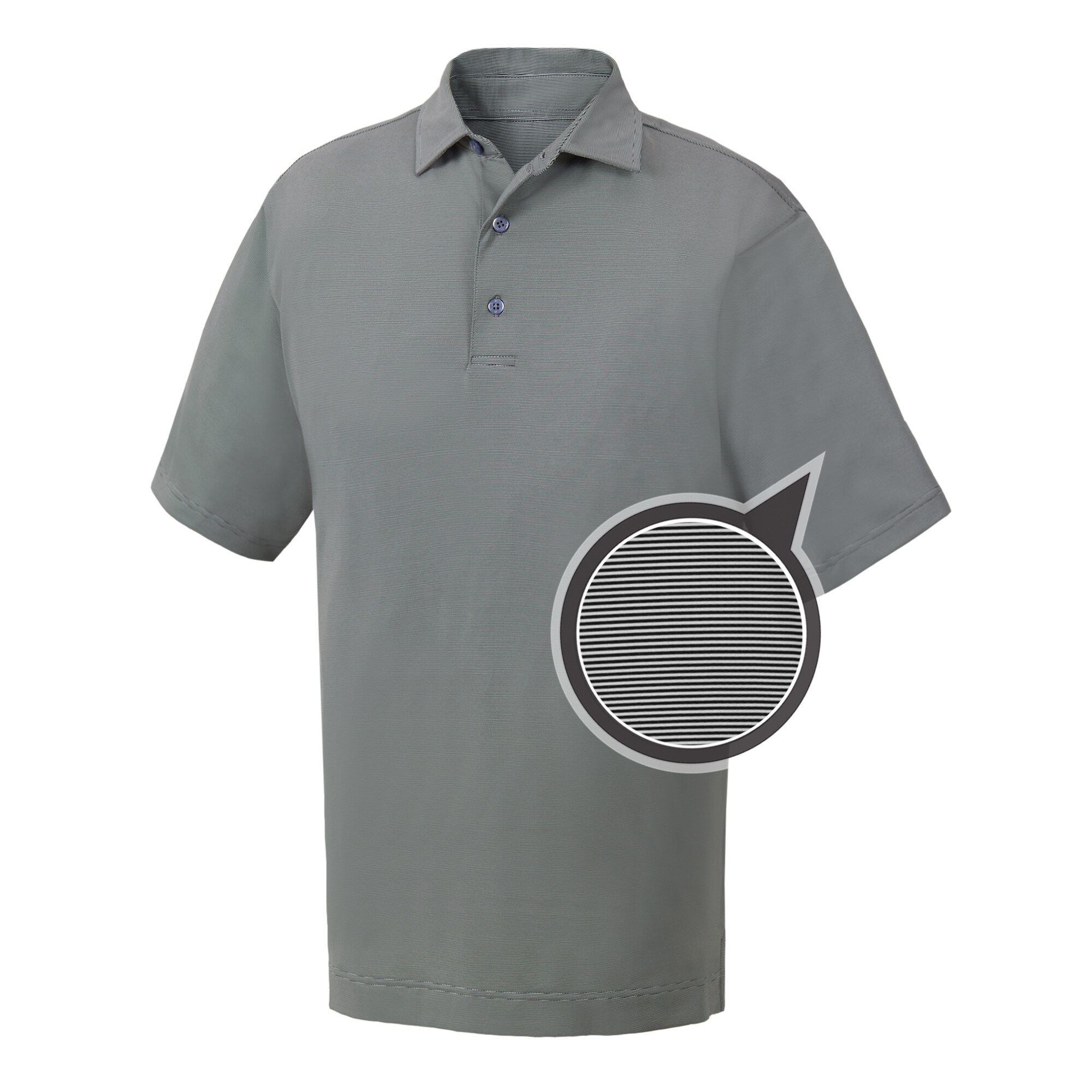 Mini End on End Lisle Stripe Self Collar-Previous Season Style