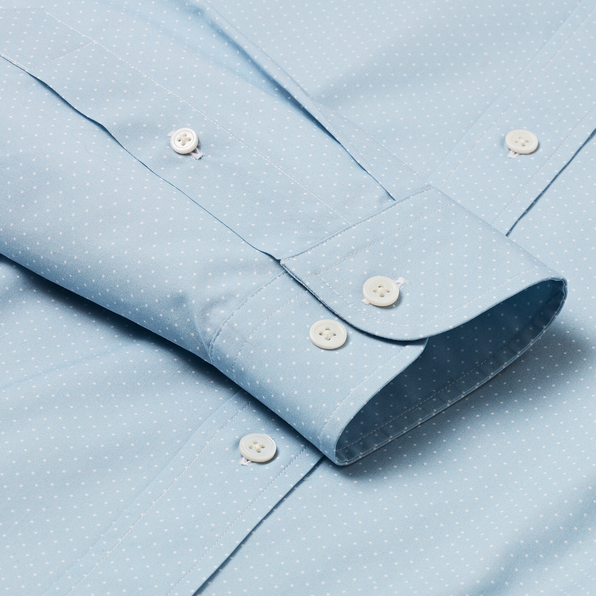 Chambray Dot Print Shirt