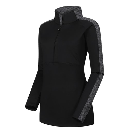 Half-Zip Quilted Accents Mid Layer Women