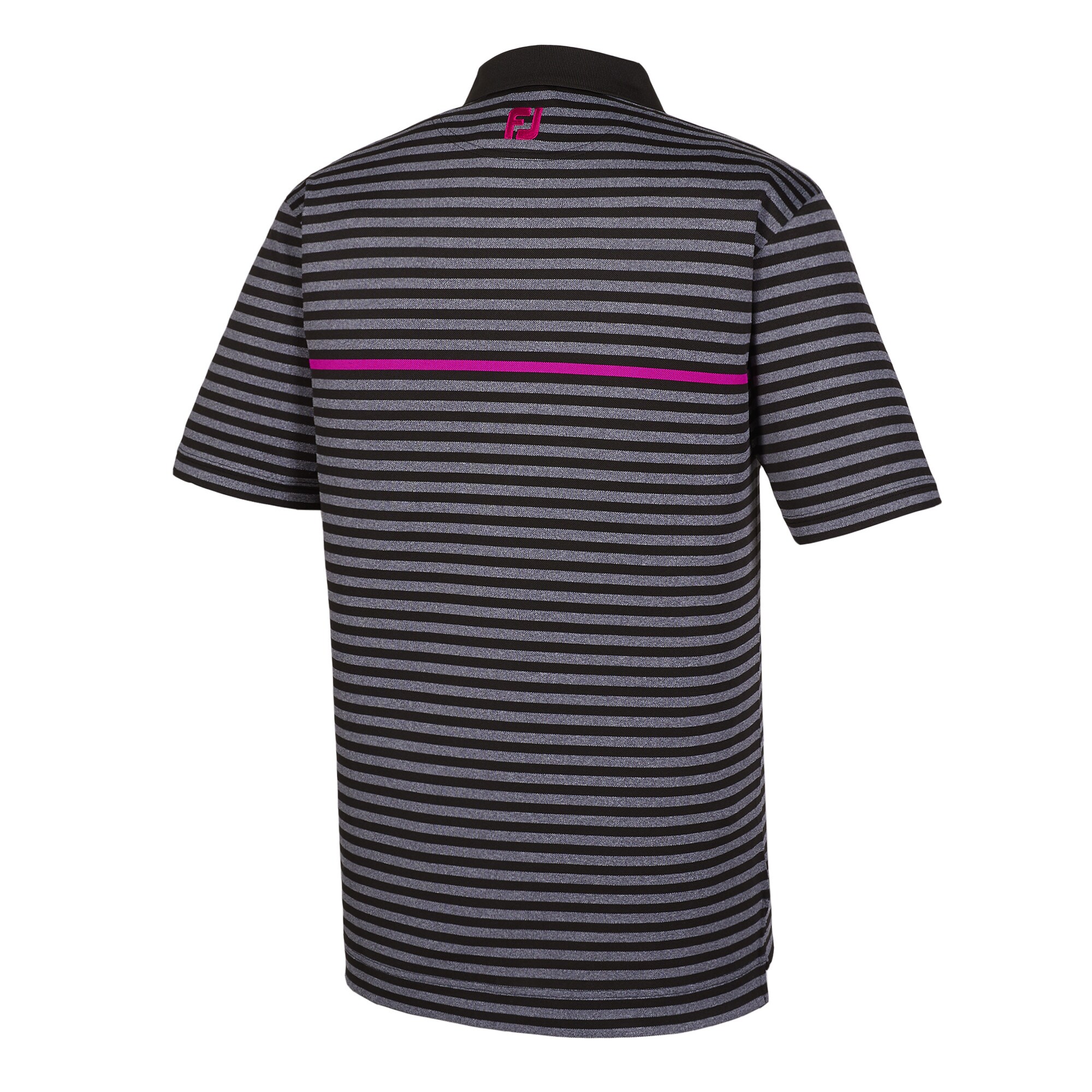 Stretch Pique Stripe Knit Collar