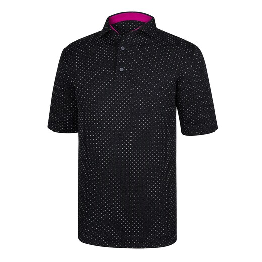 Athletic Fit Smooth Pique Dot Print Spread Collar-Previous Season Style