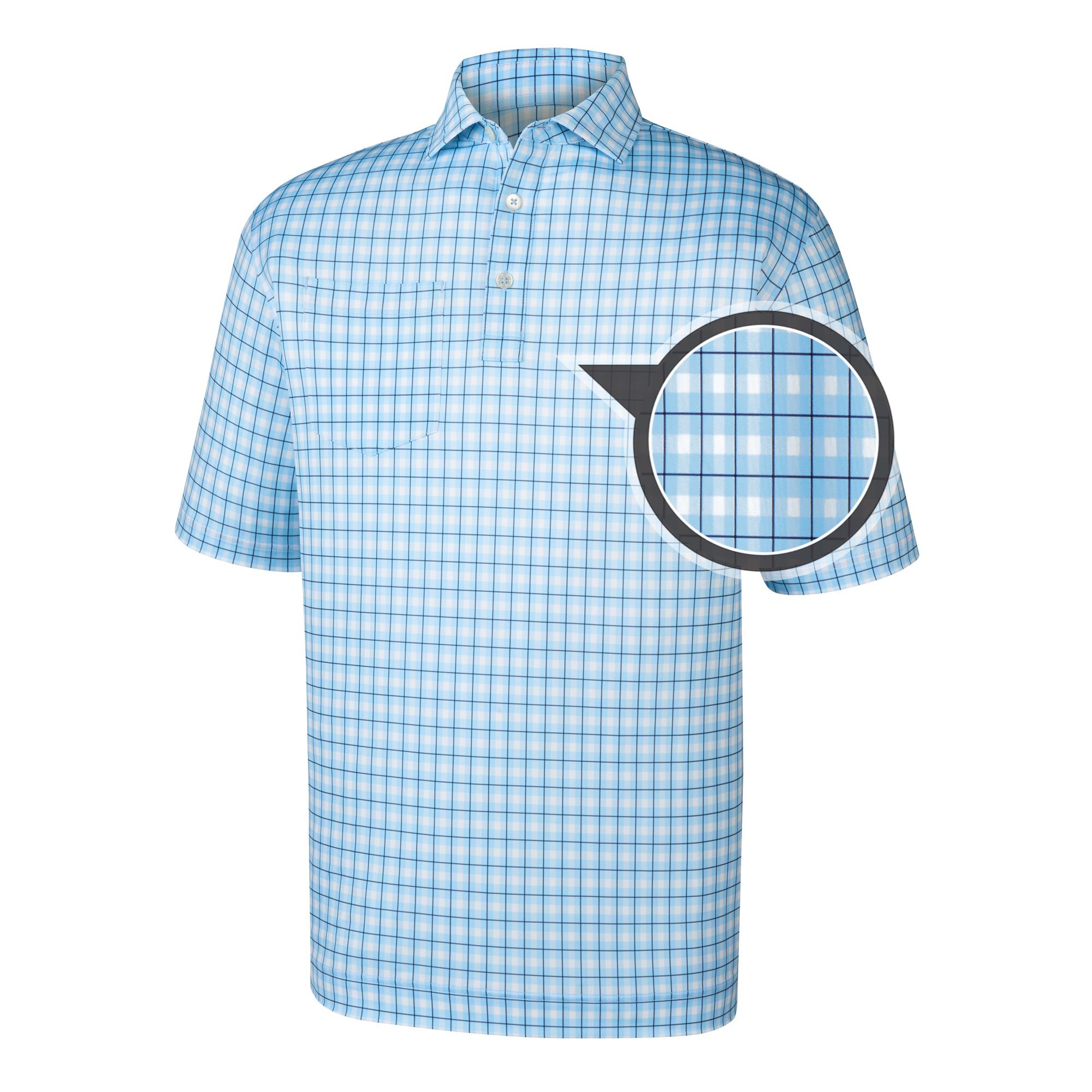 Lisle Plaid Print Self Collar