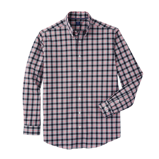 Stretch Cotton Woven Plaid Shirt
