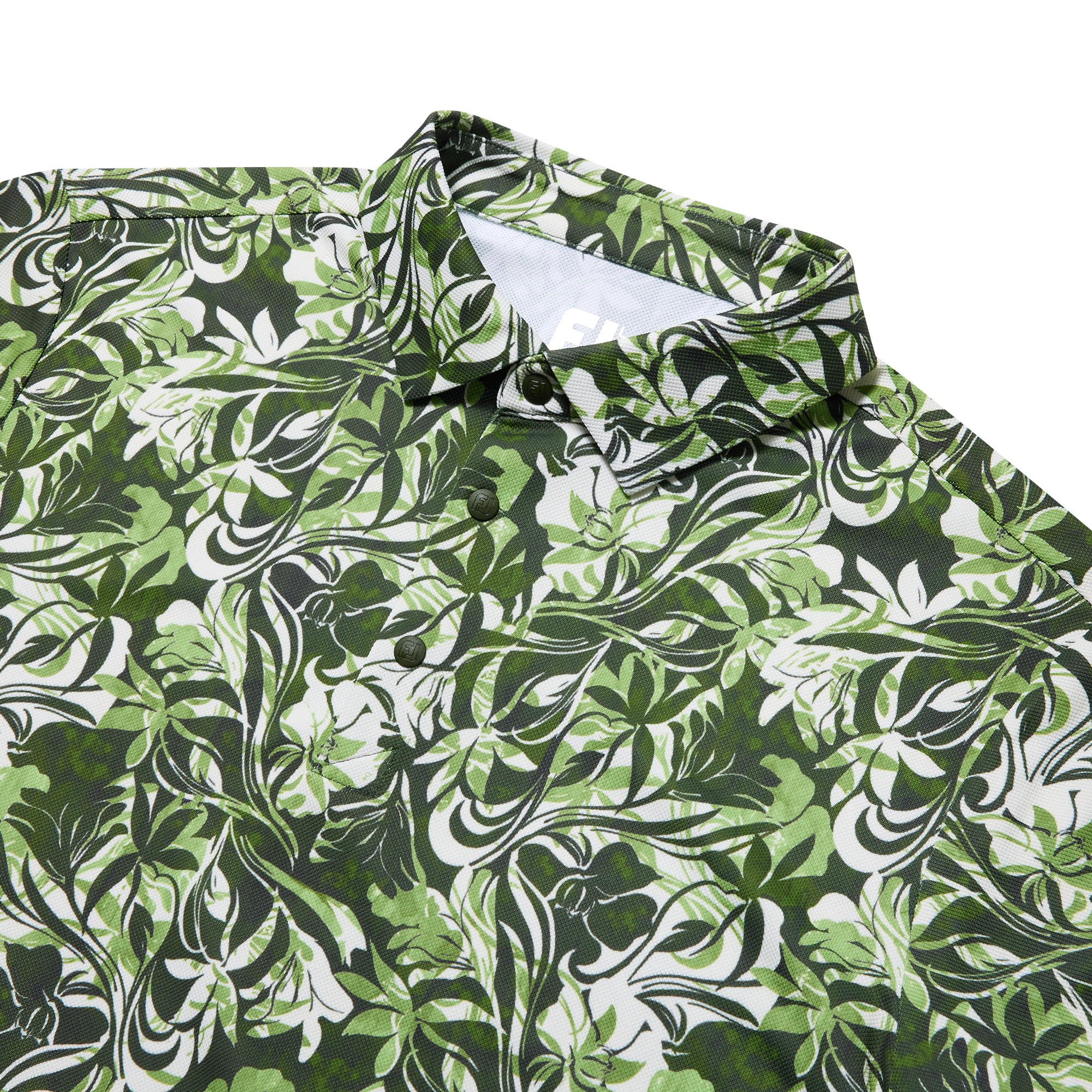 플라워 프린트 폴로 셔츠