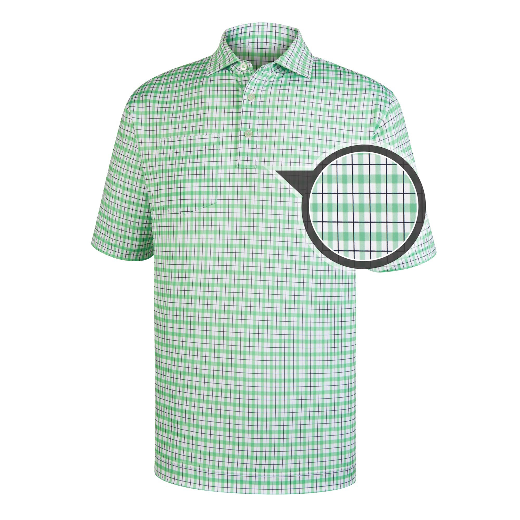 Lisle Plaid Print Self Collar