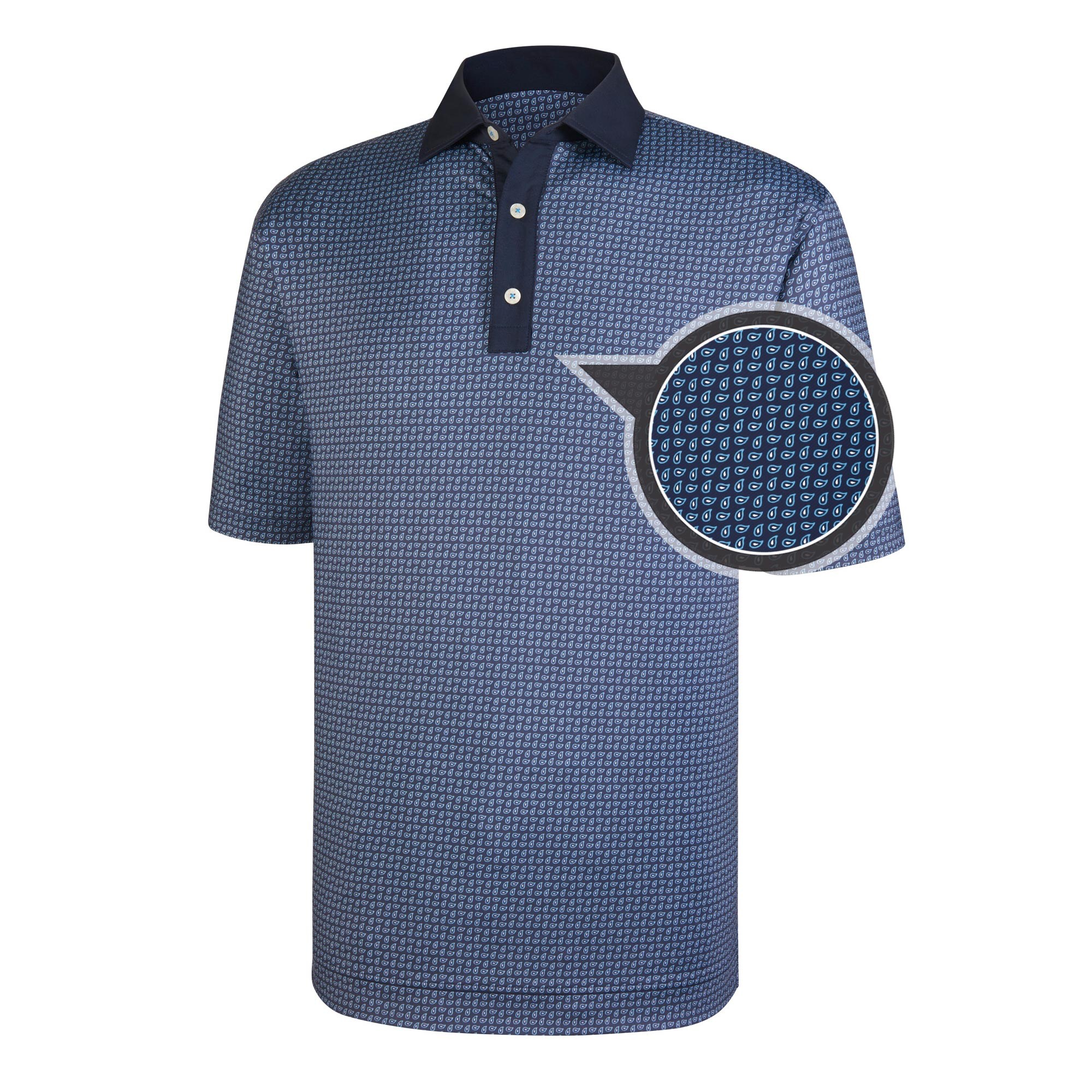 Lisle Paisley Print Self Collar