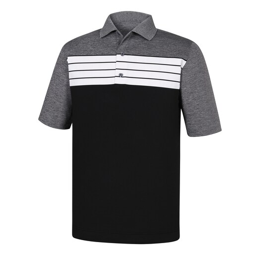 Athletic Fit Stretch Lisle Color Block Knit Collar-Previous Season Style