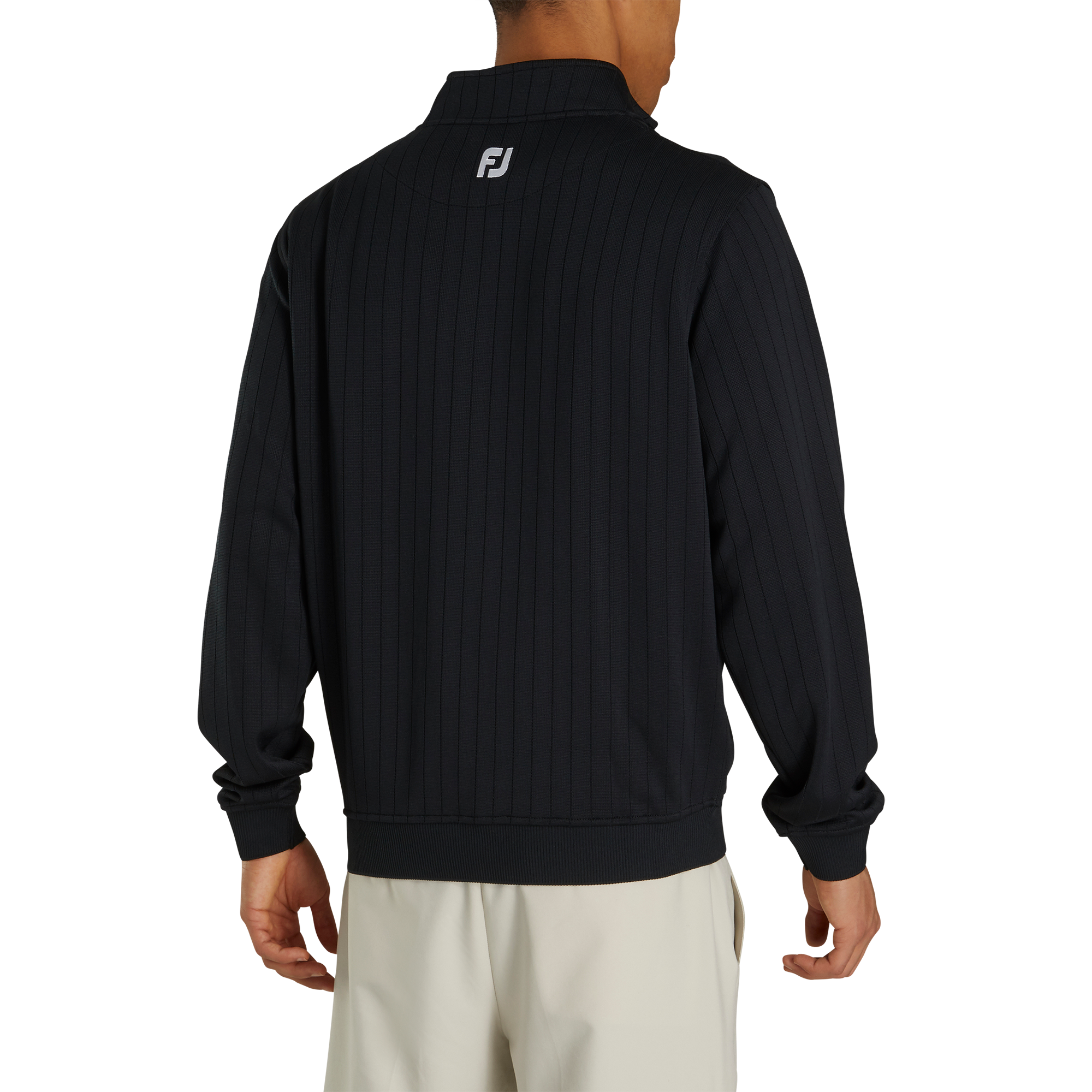 Drop Needle Half-Zip Gathered Waist