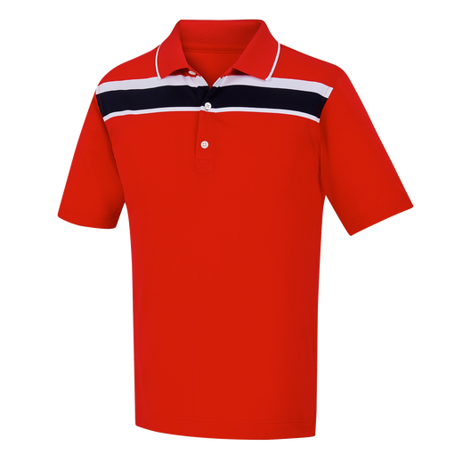 Lisle Chest Stripe Knit Collar Junior