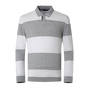 Stripe Long Sleeve Polo Shirt