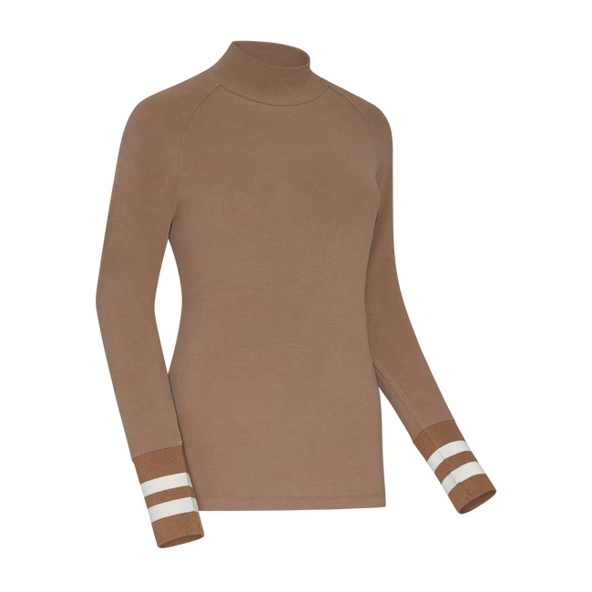 BRUSHED HIGH NECK SHIRT WMN