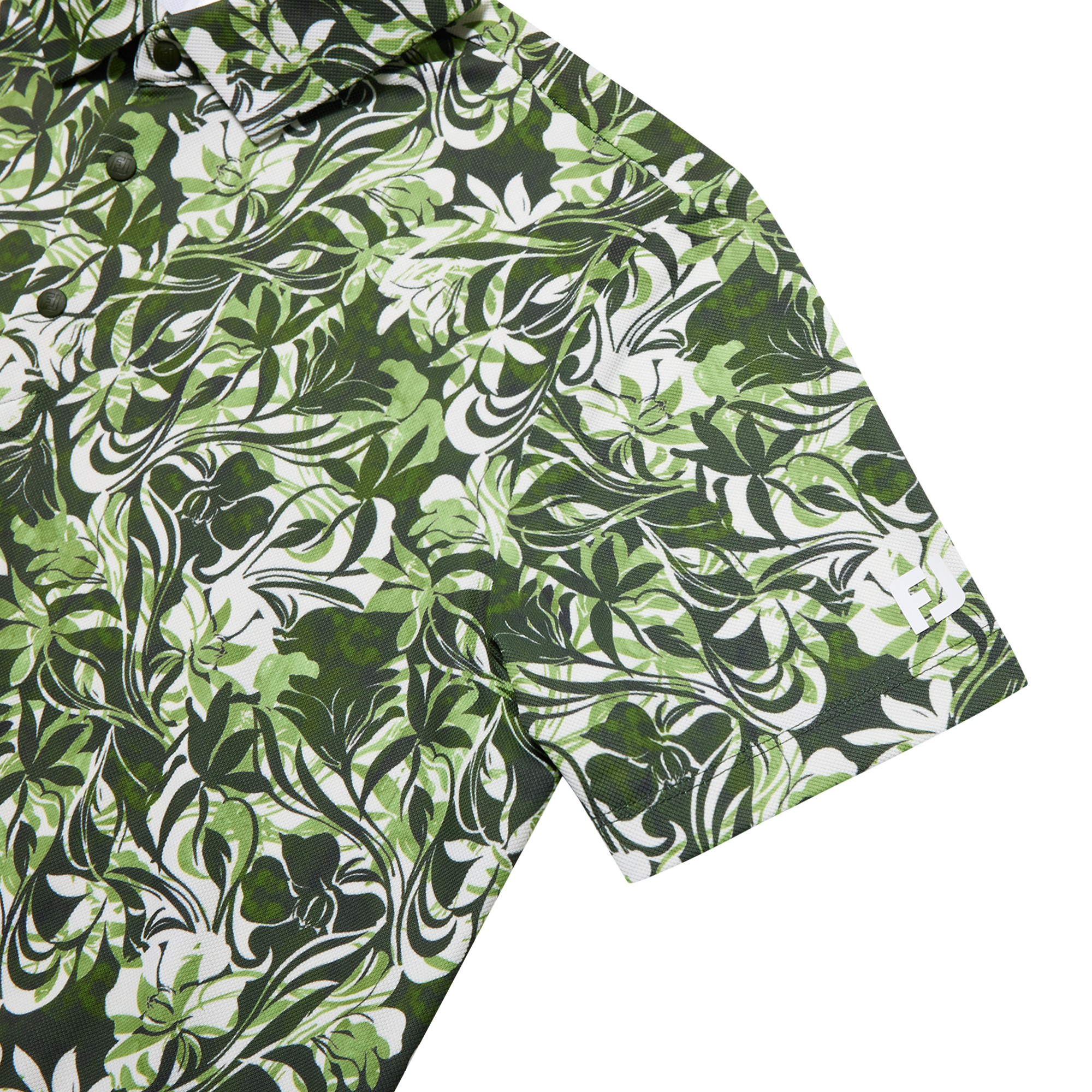 플라워 프린트 폴로 셔츠