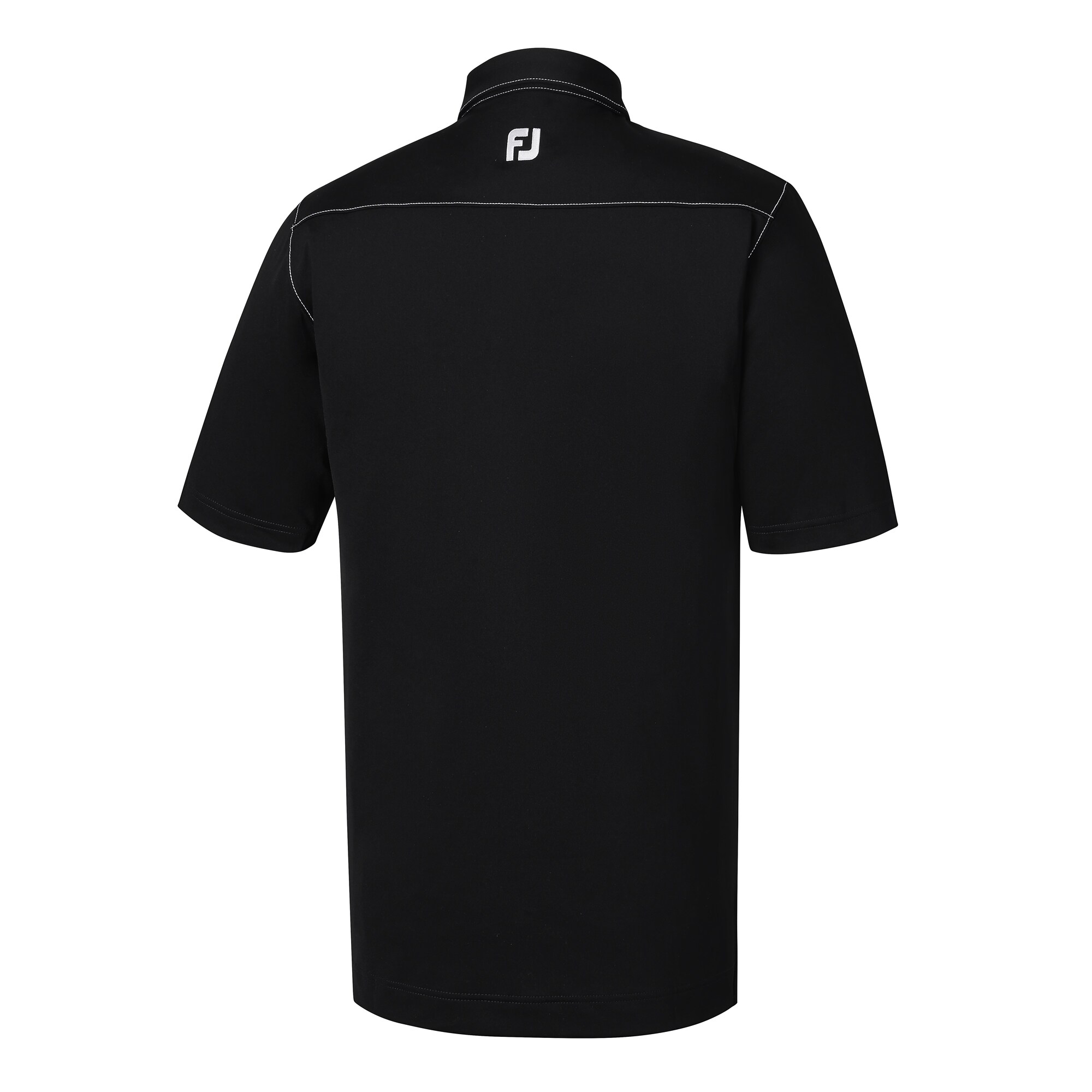 Athletic Fit Solid Lisle Contrast Stitch Self Collar-Previous Season Style