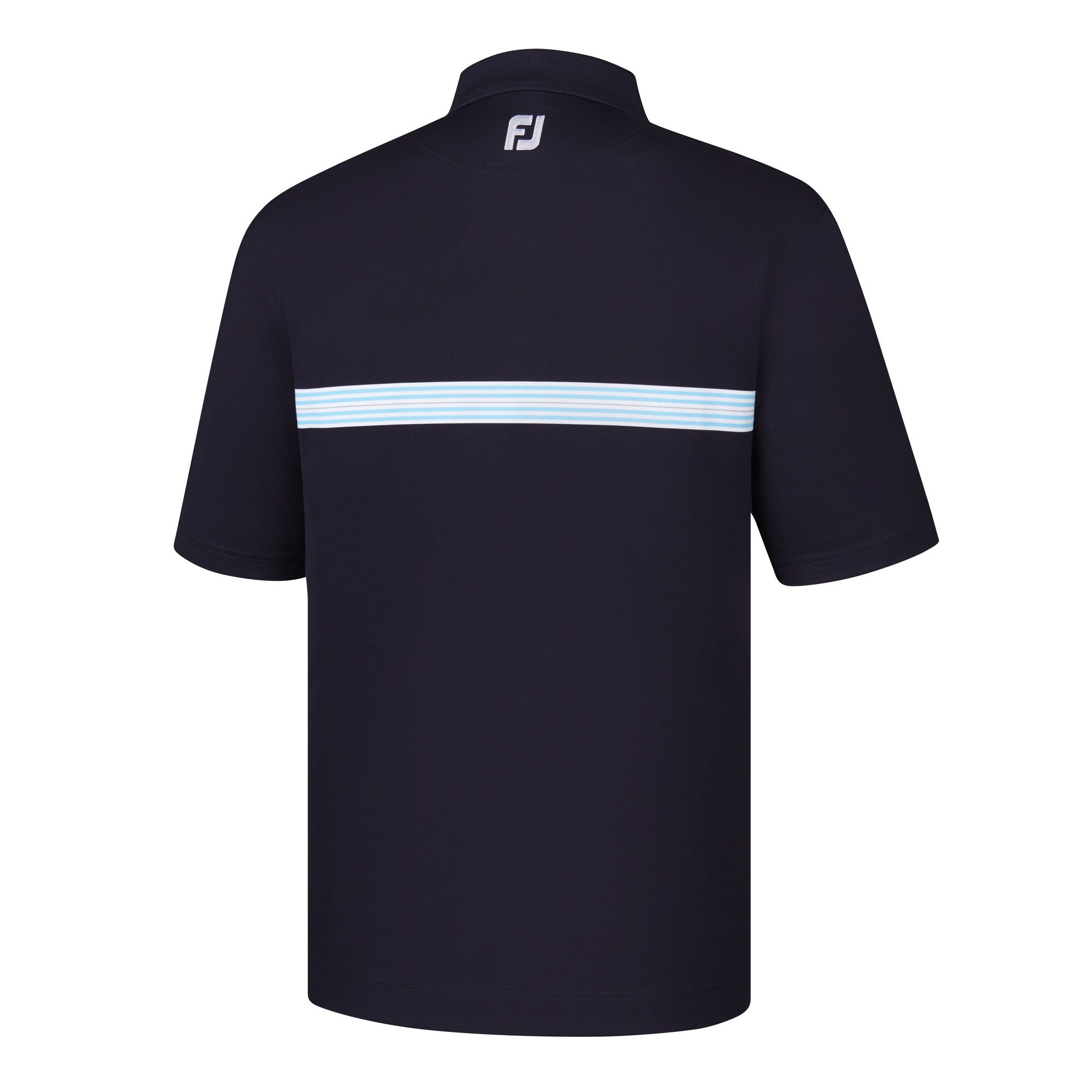 Lisle Multi Stripe Chestband Knit Collar