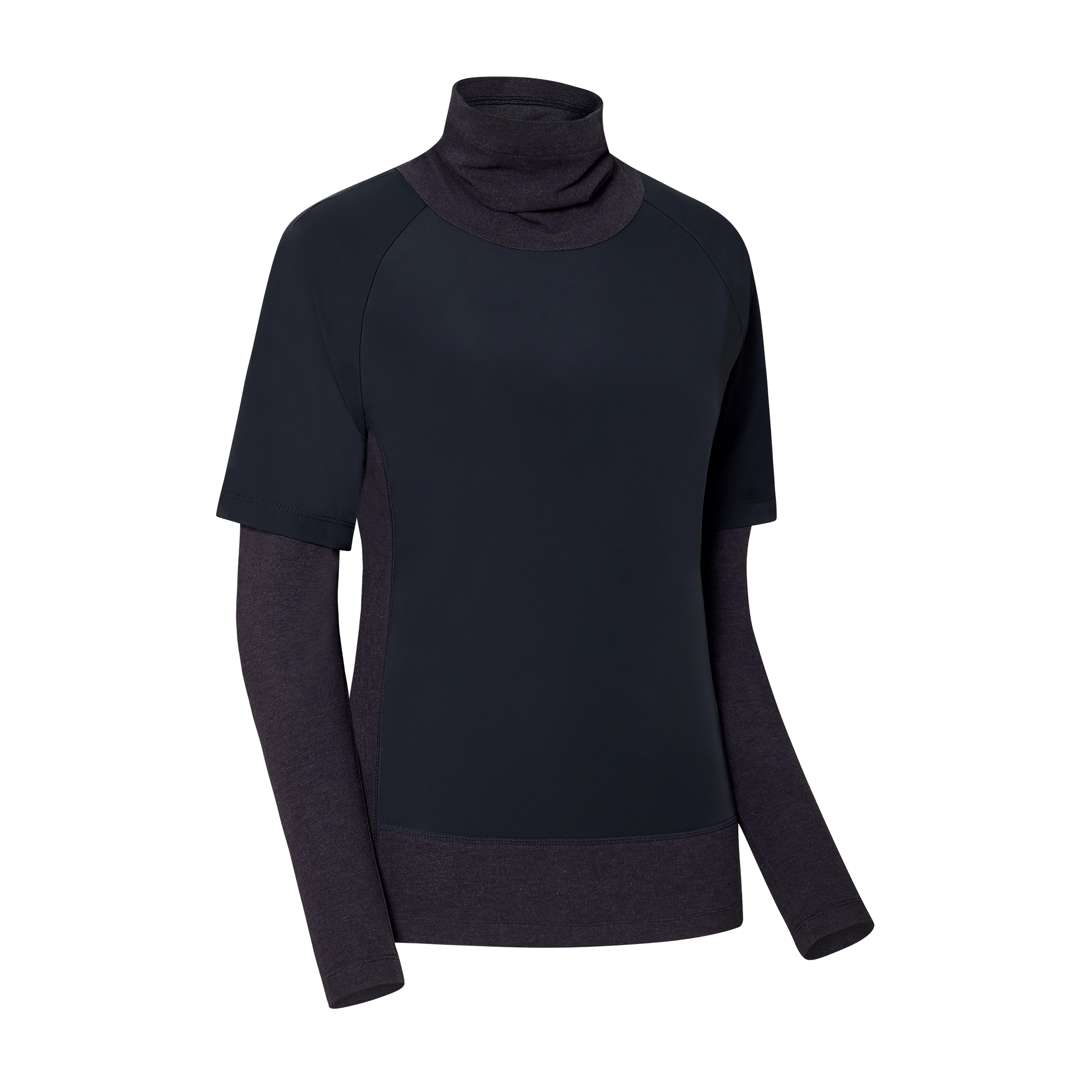 HYBRID HIGH NECK SHIRT WMN